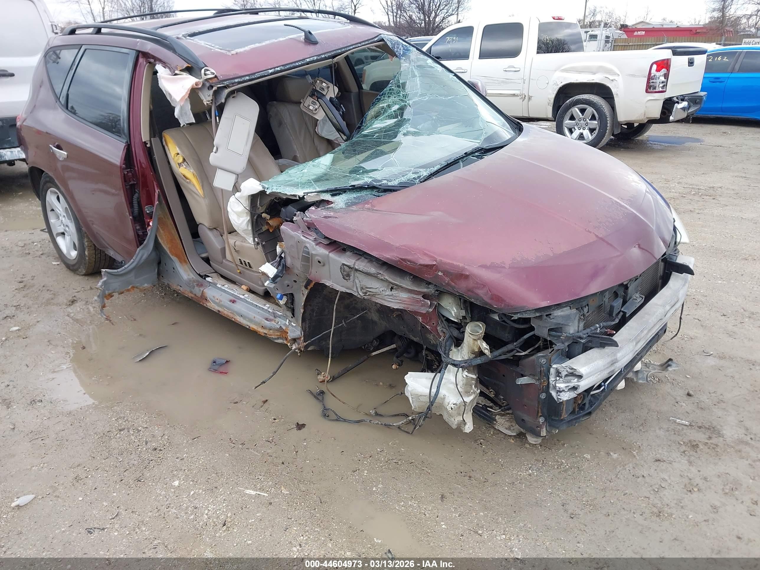 2005 Nissan Murano SL, VIN JN8AZ08W35W410920 — Rollover