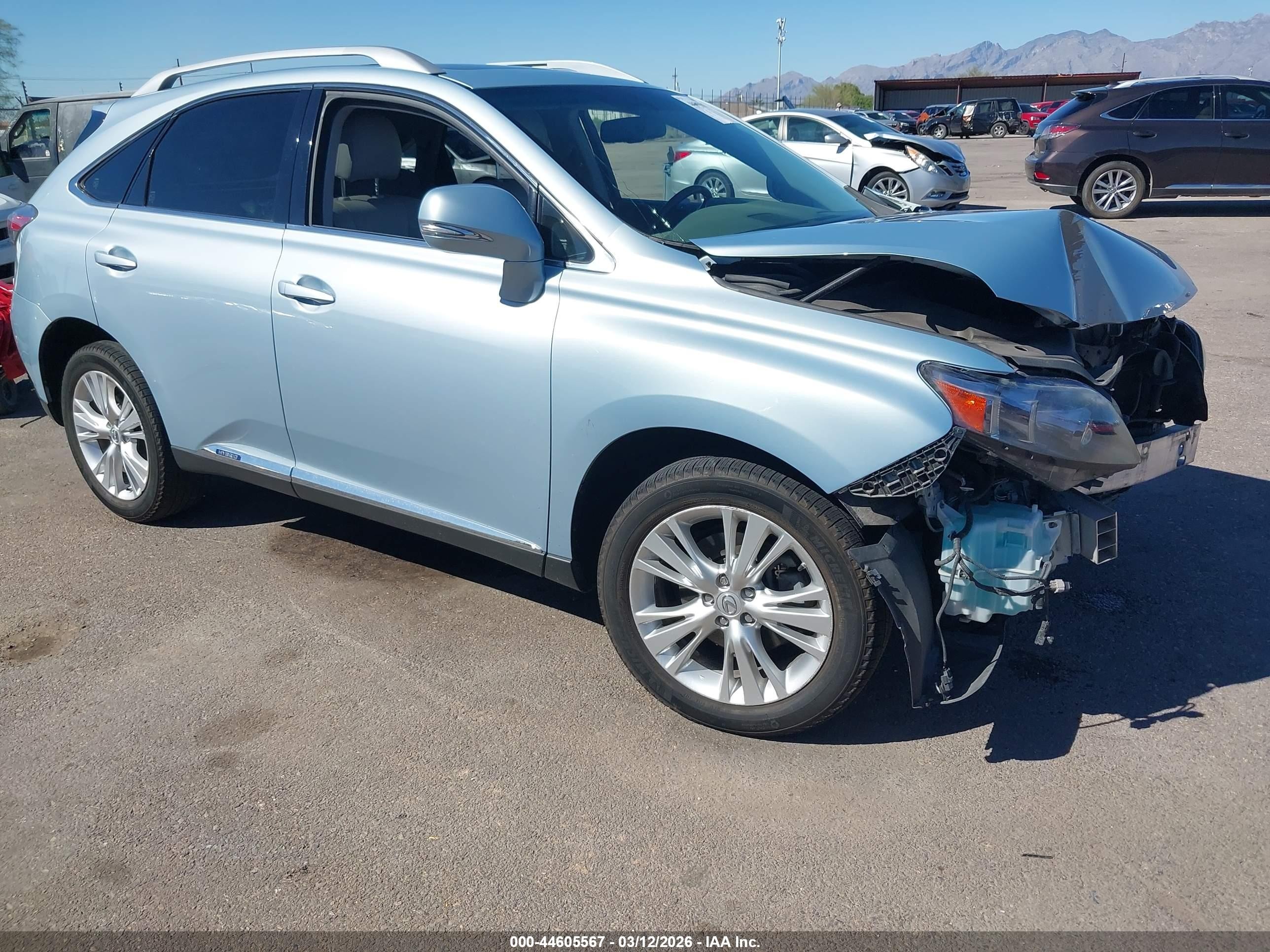 2010 Lexus RX 450h, VIN JTJBC1BA3A2015462 — Front end