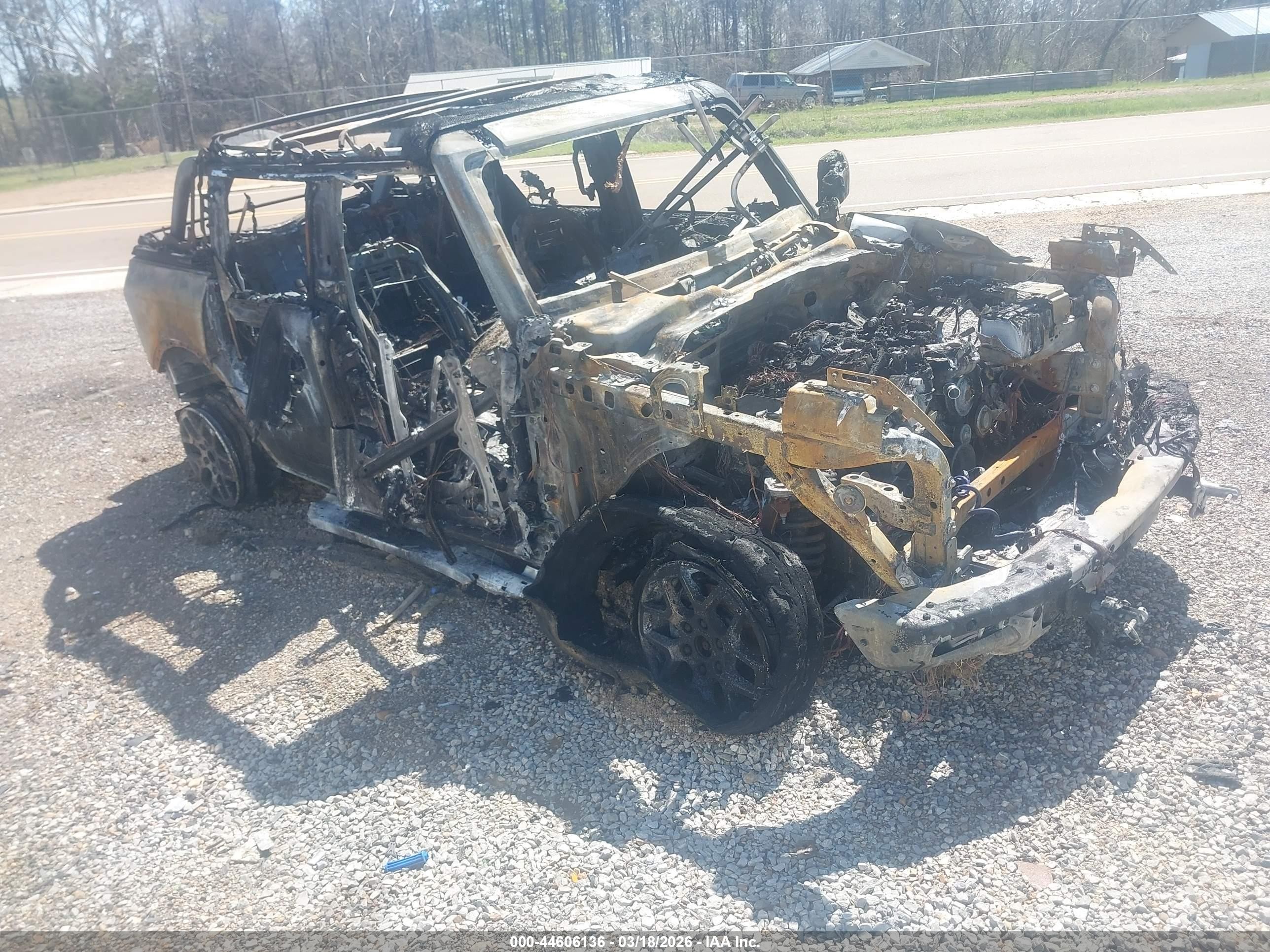 2023 Ford Bronco Outer Banks, VIN 1FMEE5DPXPLB39665 — Engine fire