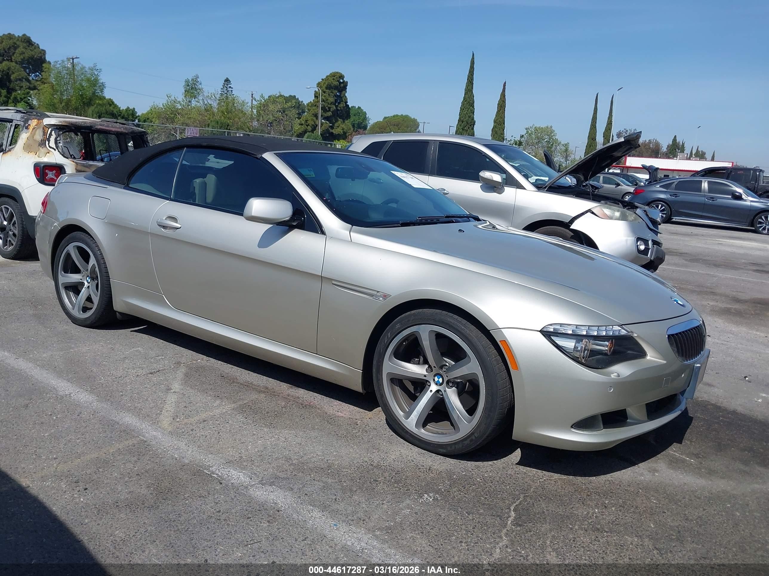 2008 BMW 6 Series 650i, VIN WBAEB53538CX63383 — Front end