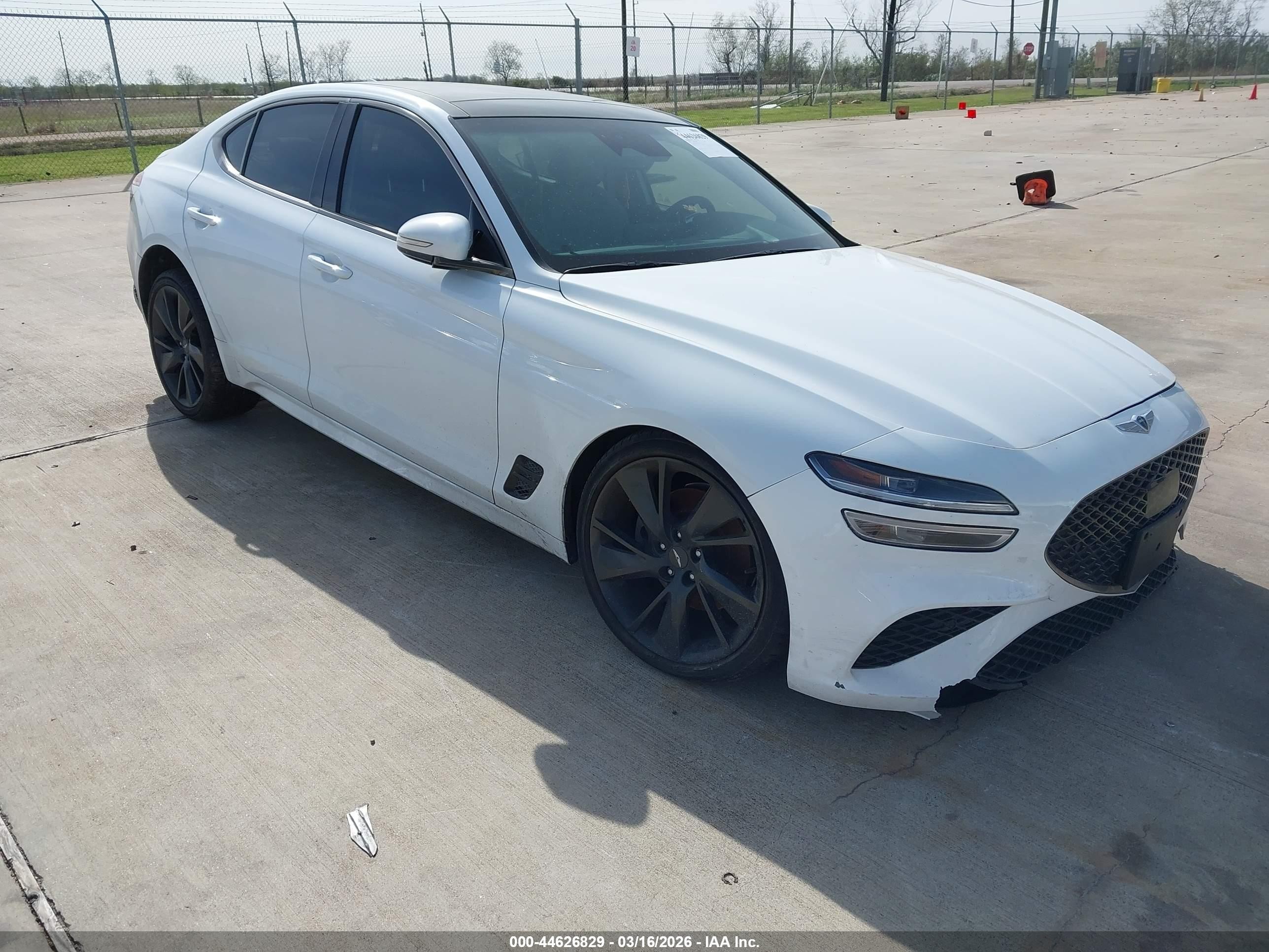 2023 Genesis G70 2.0T, VIN KMTG34TA0PU105997 — Undercarriage