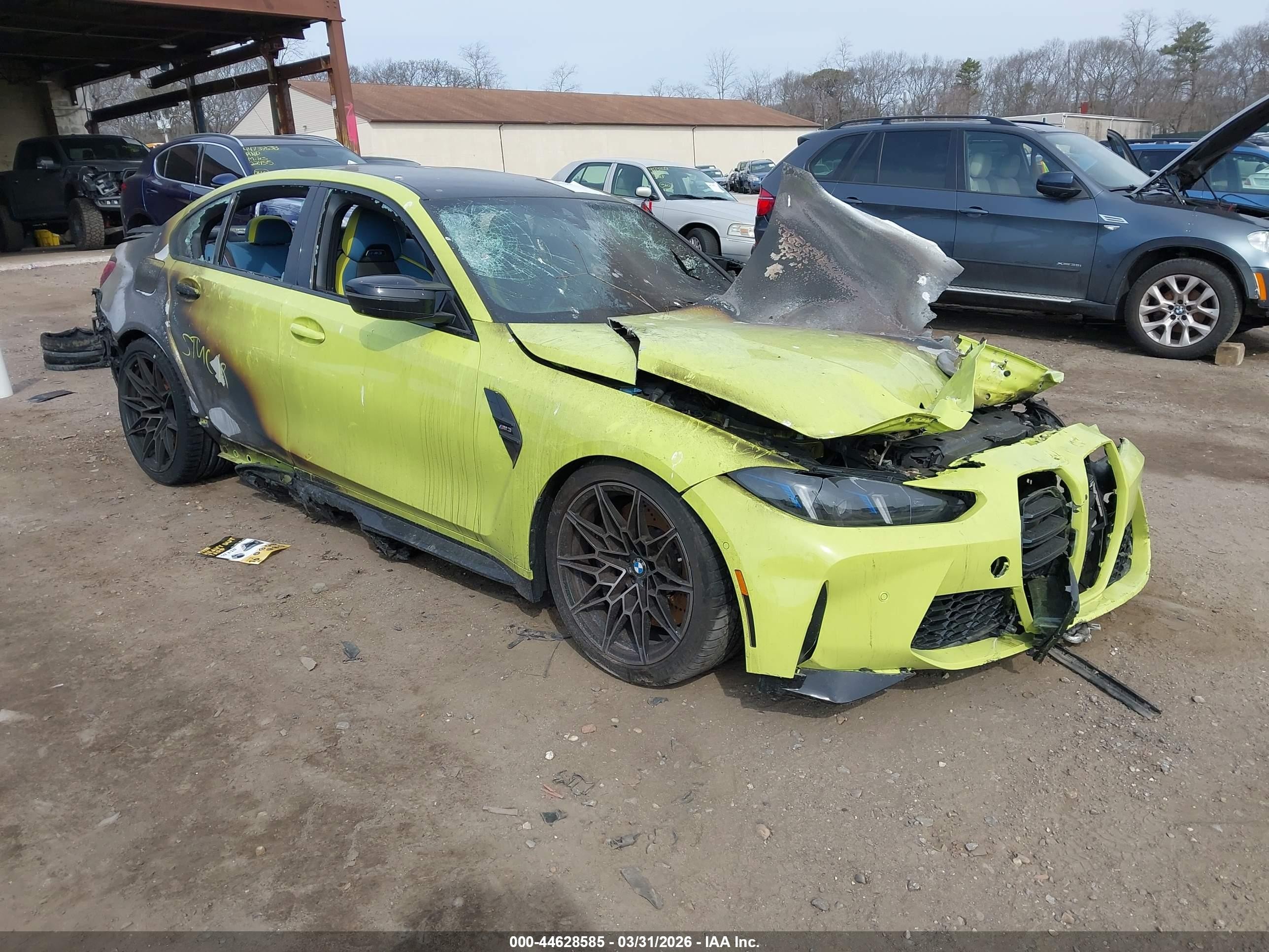 2025 BMW M3, VIN WBS13HJ02SFV16684 — Пожар