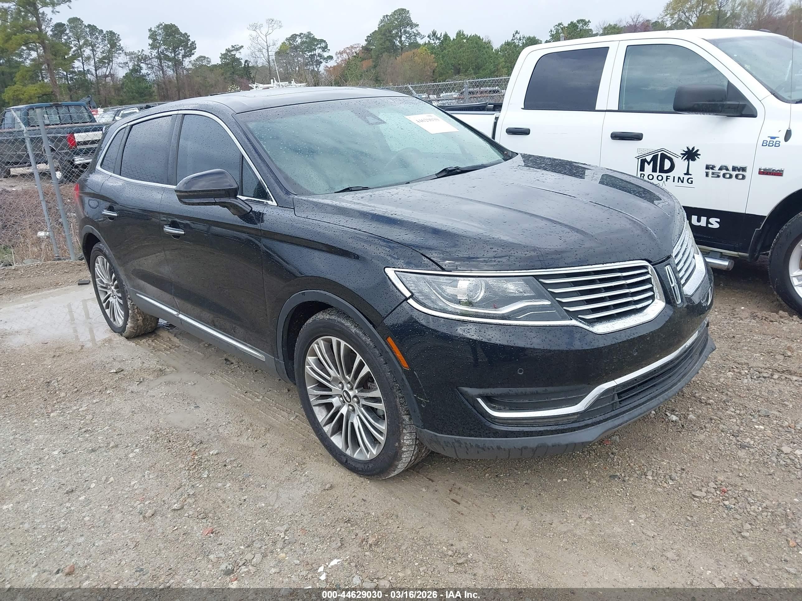 2016 Lincoln MKX Reserve, VIN 2LMTJ6LR8GBL67096 — Repossession