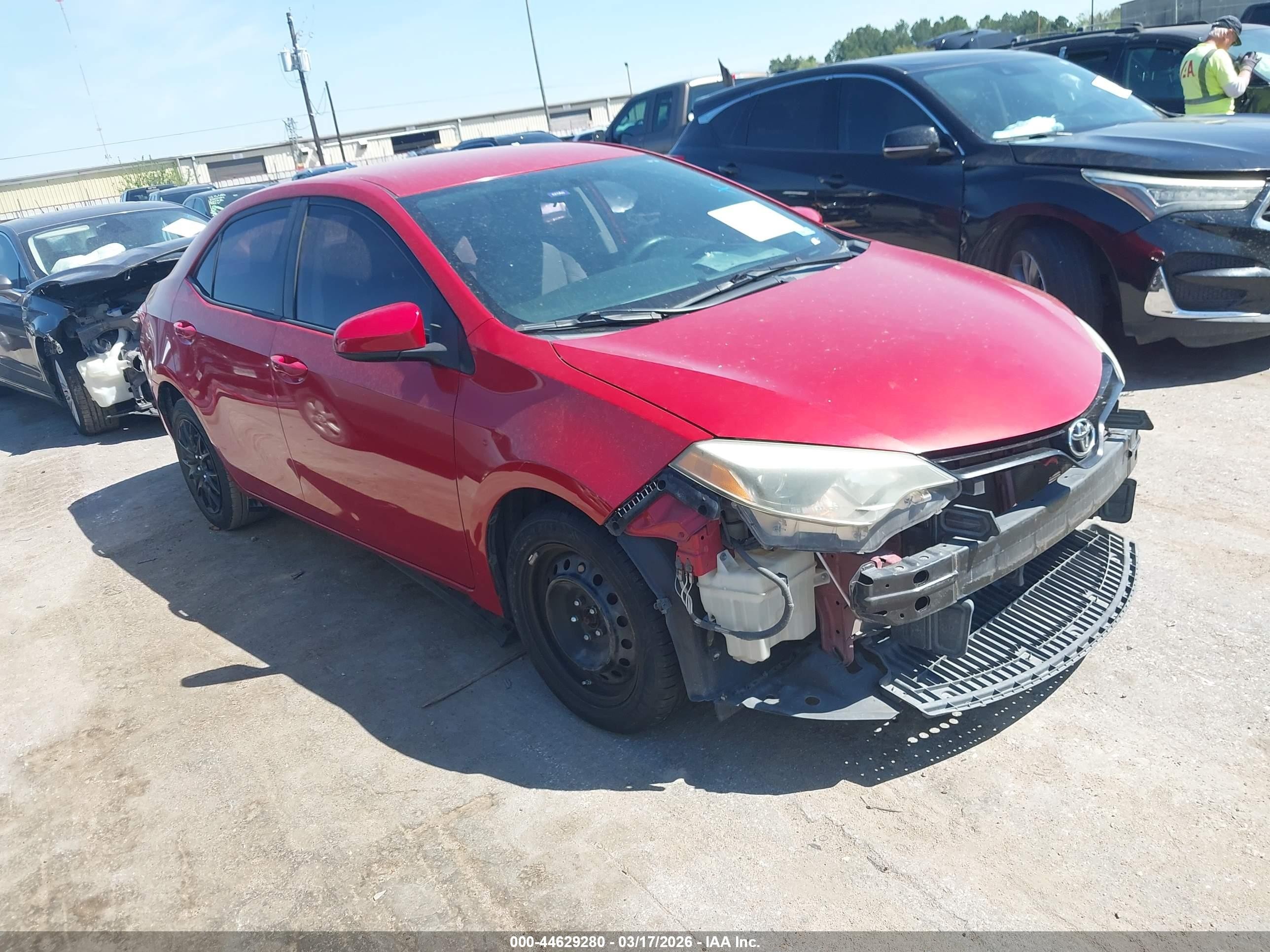 2014 Toyota Corolla S Plus, VIN 5YFBURHE0EP097697 — Front end