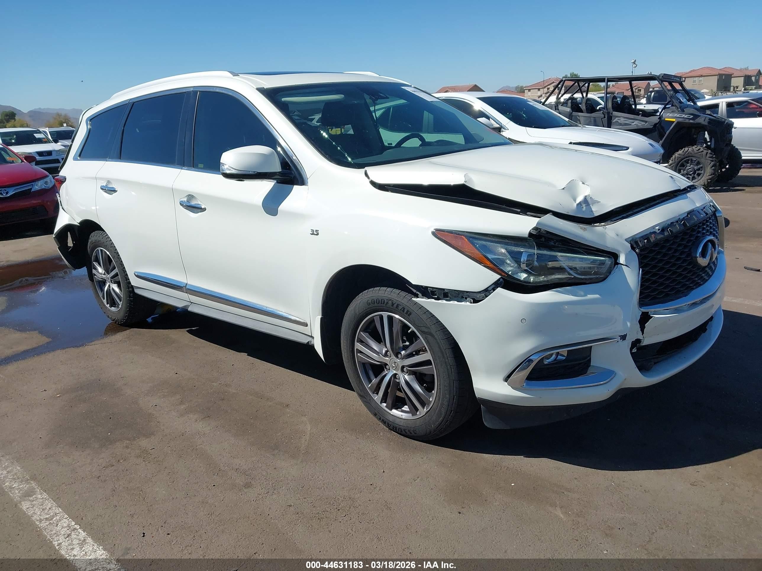 2017 Infiniti QX60, VIN 5N1DL0MMXHC529306 — Front end