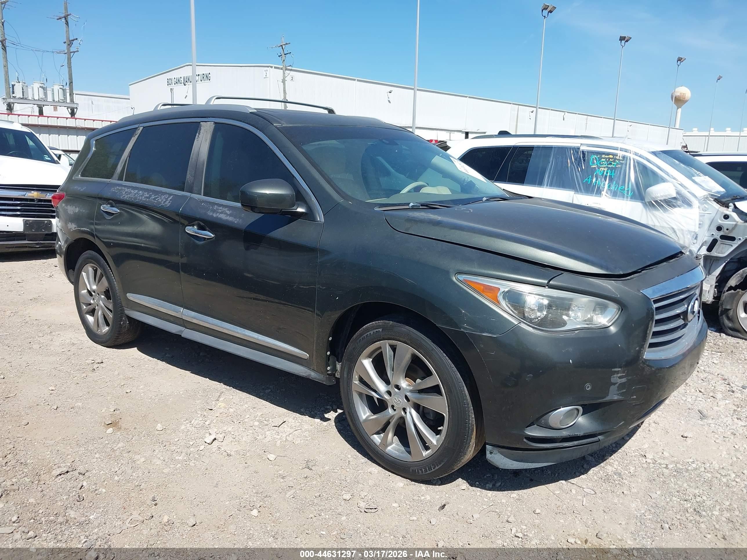 2013 Infiniti JX35, VIN 5N1AL0MN7DC320823 — Repossession