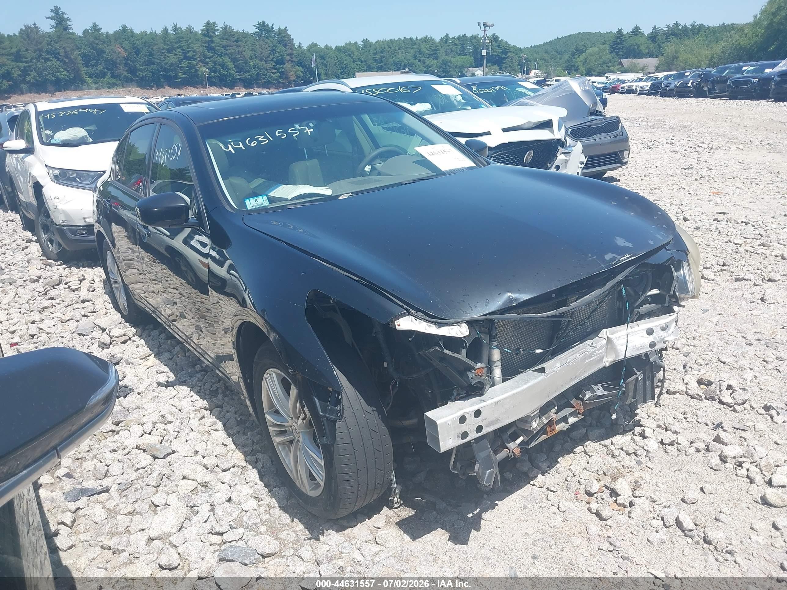 2013 Infiniti G37 x, VIN JN1CV6AR9DM351151 — Front end