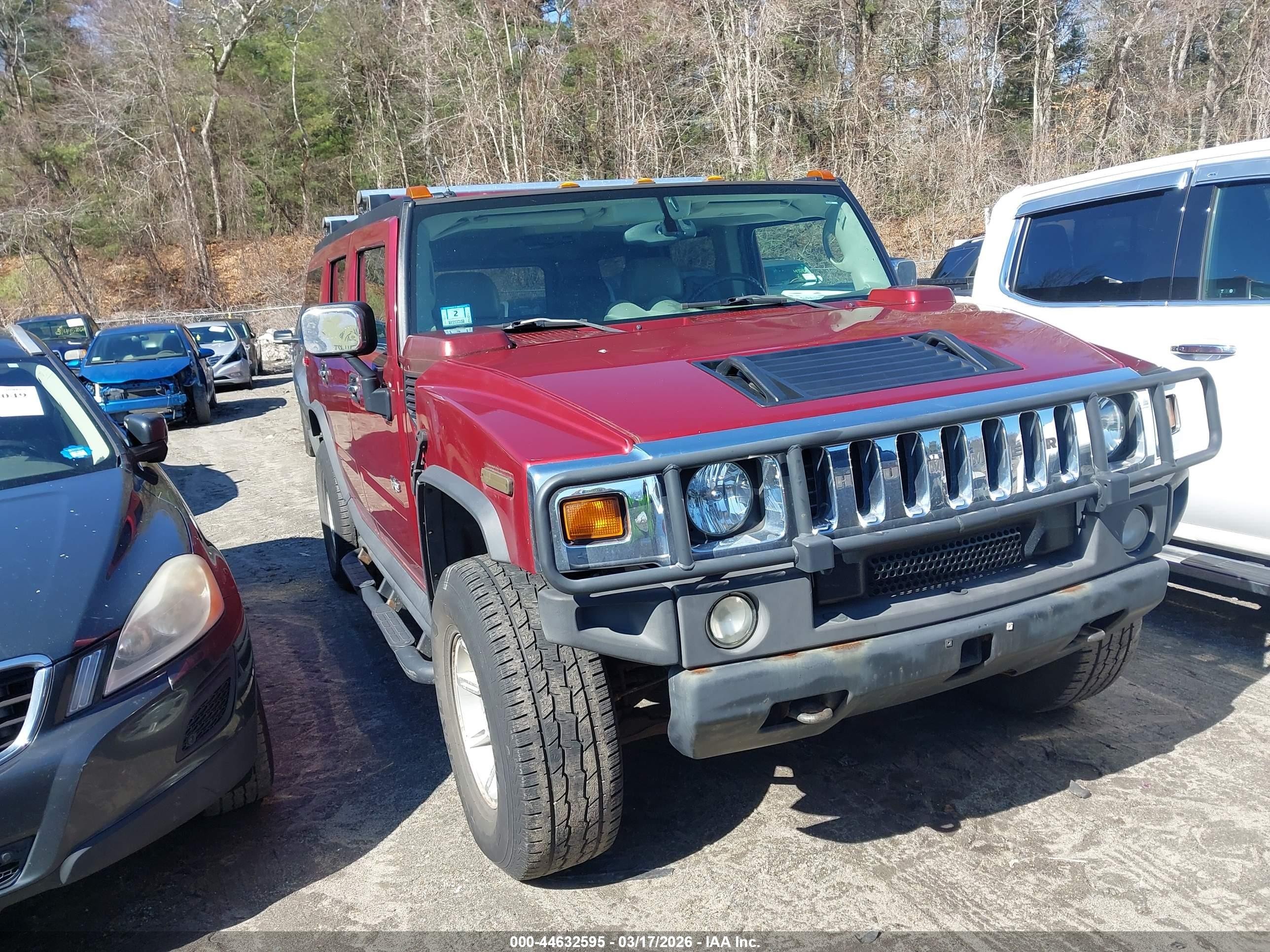 2003 Hummer H2, VIN 5GRGN23U23H118677 — Vandalism