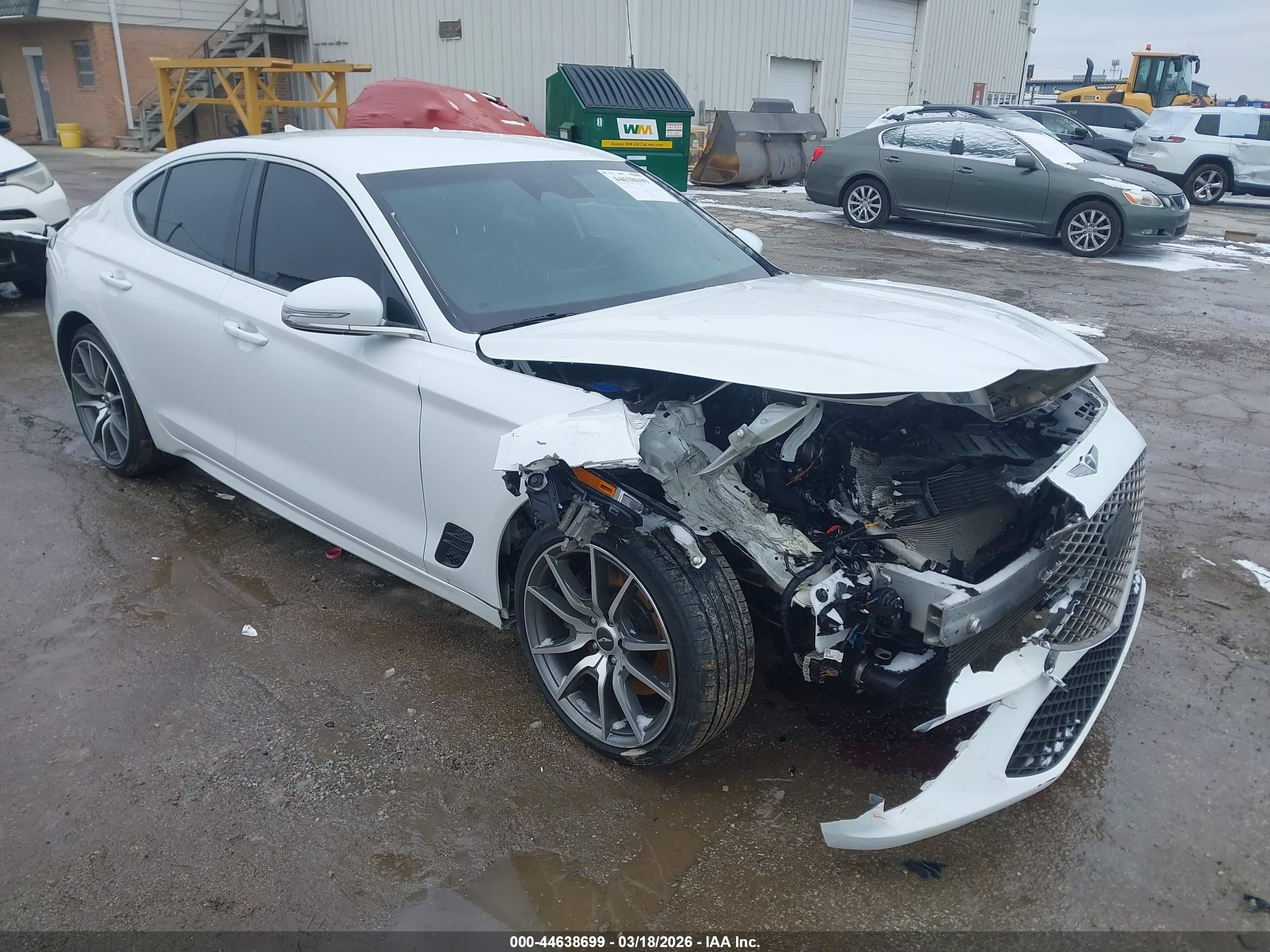 2022 Genesis G70 3.3T, VIN KMTG54TE5NU088298 — Front end
