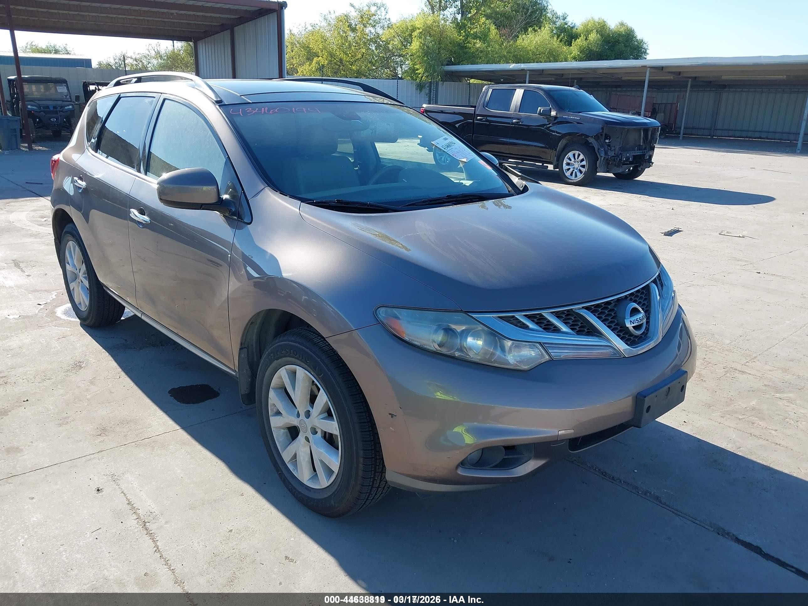 2012 Nissan Murano SL, VIN JN8AZ1MW6CW224152 — Front end