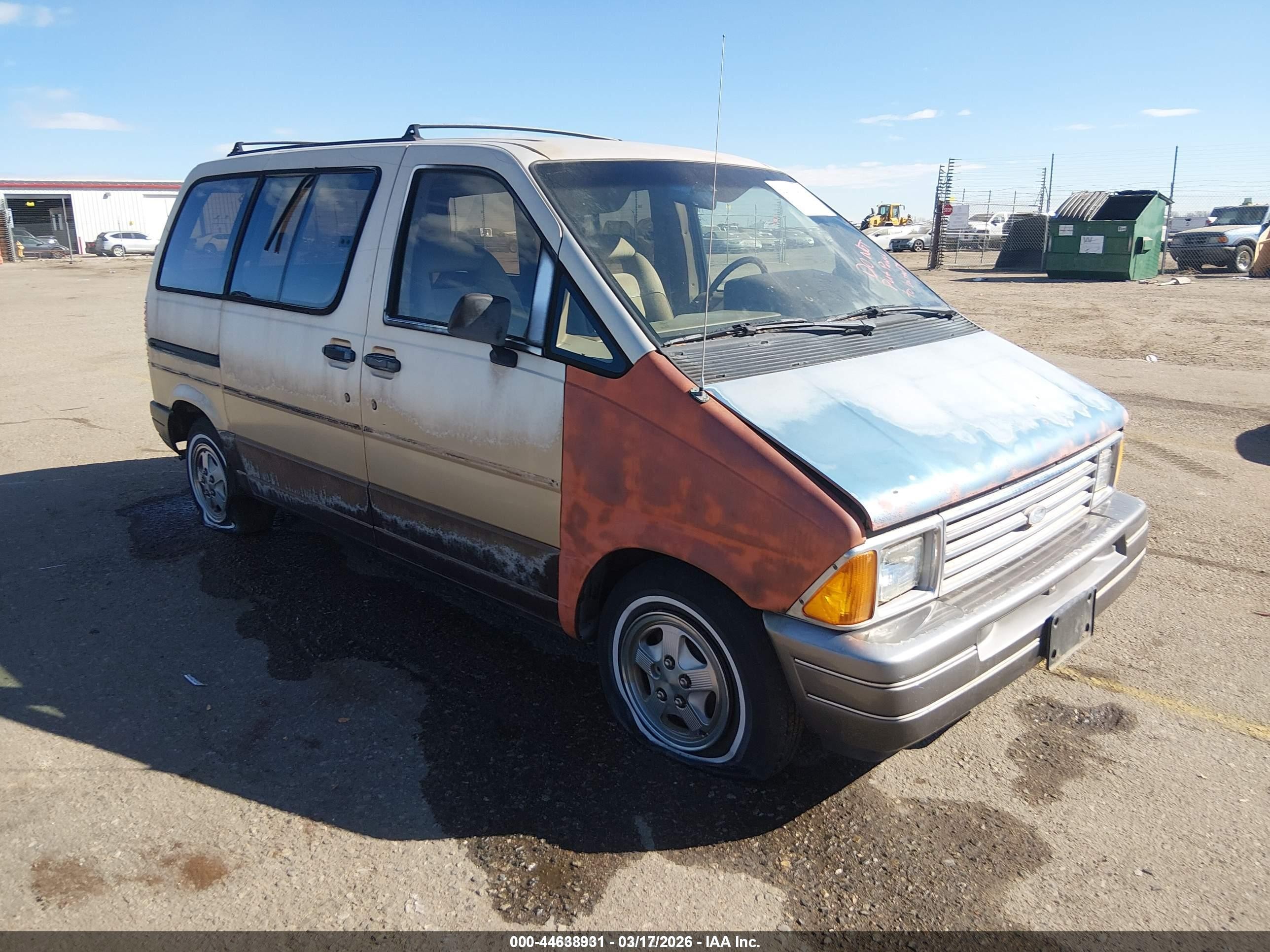 1987 Ford Aerostar, VIN 1FMCA11U4HZB63206 — Mechanical