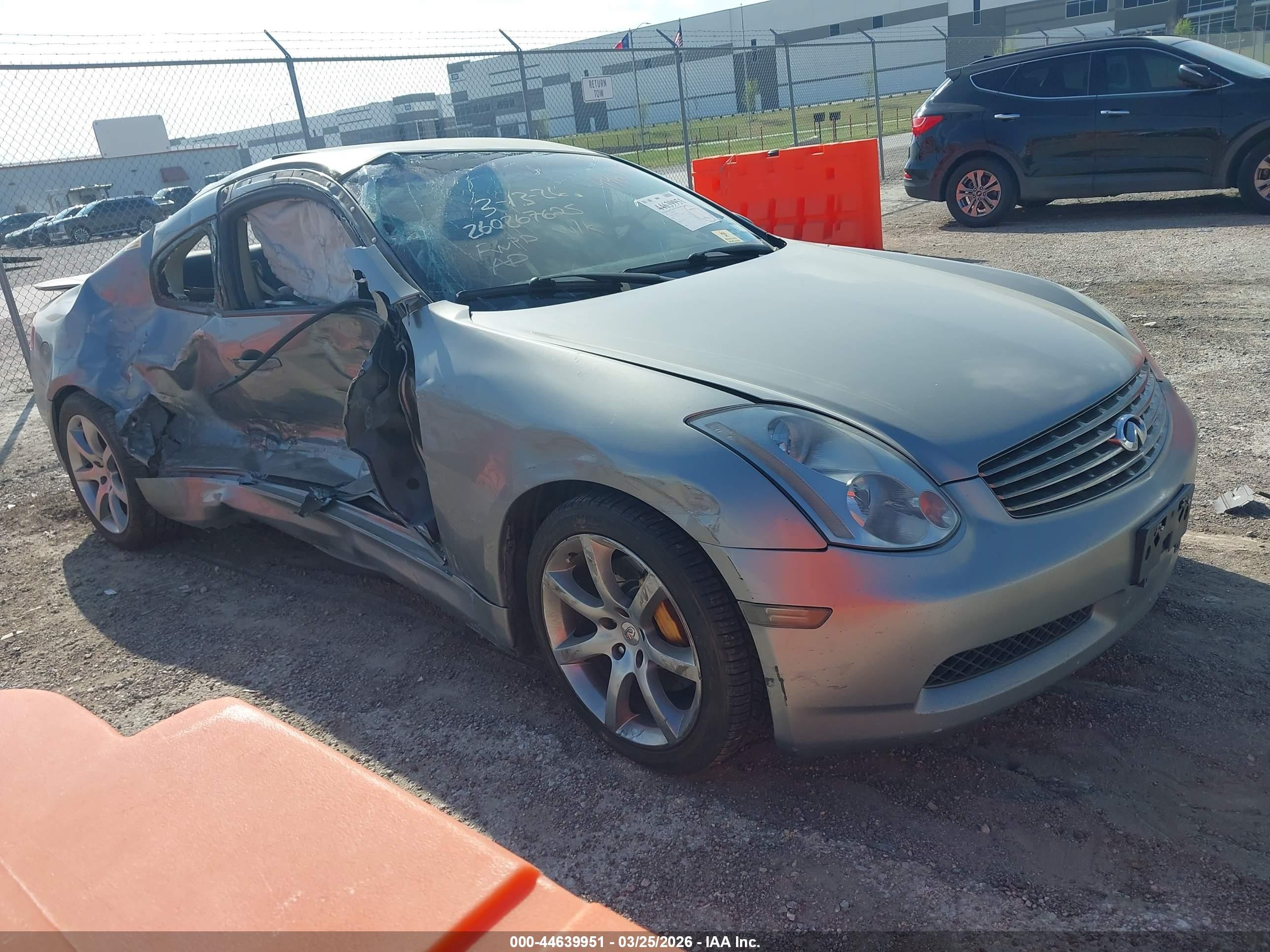 2003 Infiniti G35 w/Leather, VIN JNKCV54E03M209932 — Biohazard / chemical