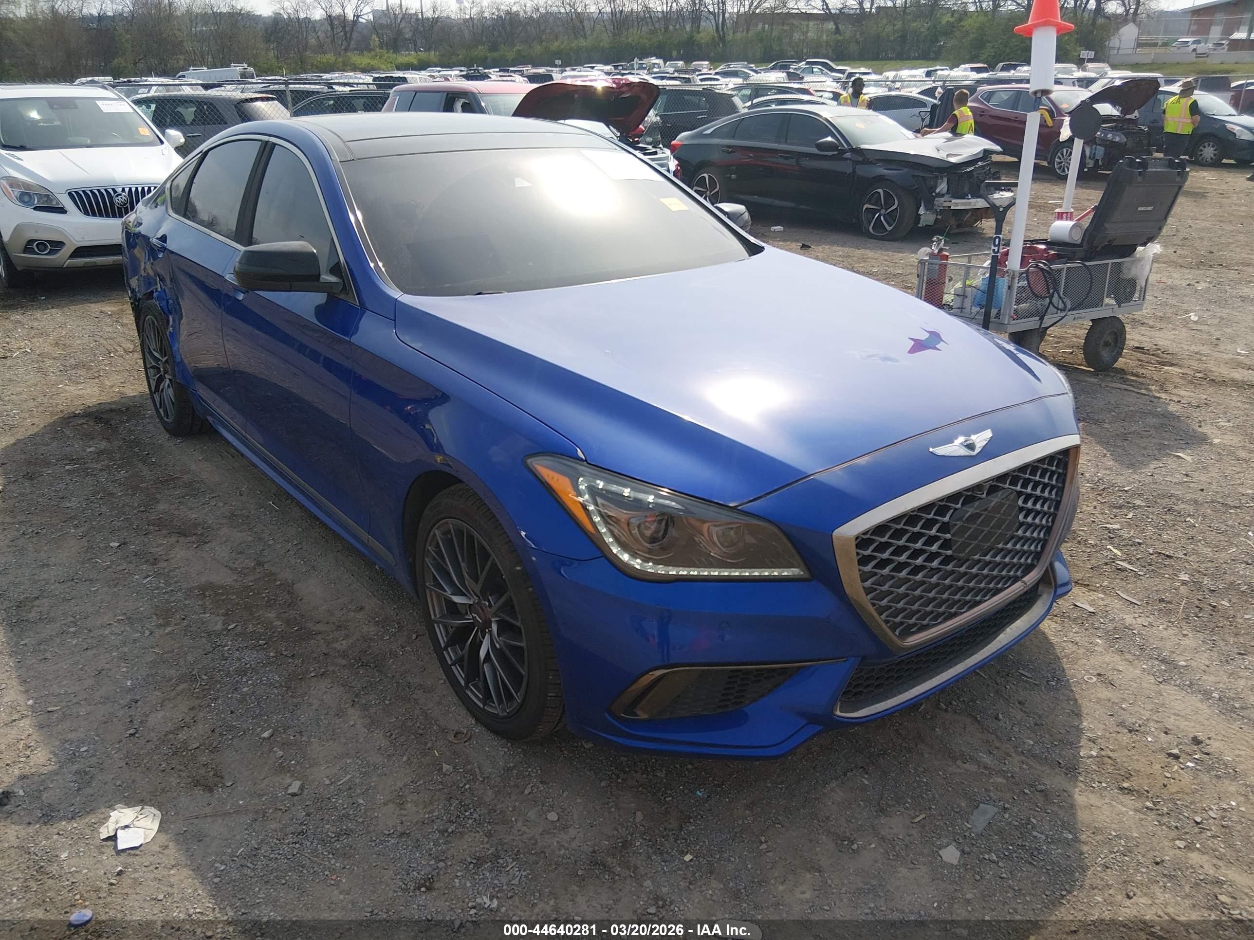 2020 Genesis G80 Sport, VIN KMTFN4JB9LU334755 — Side
