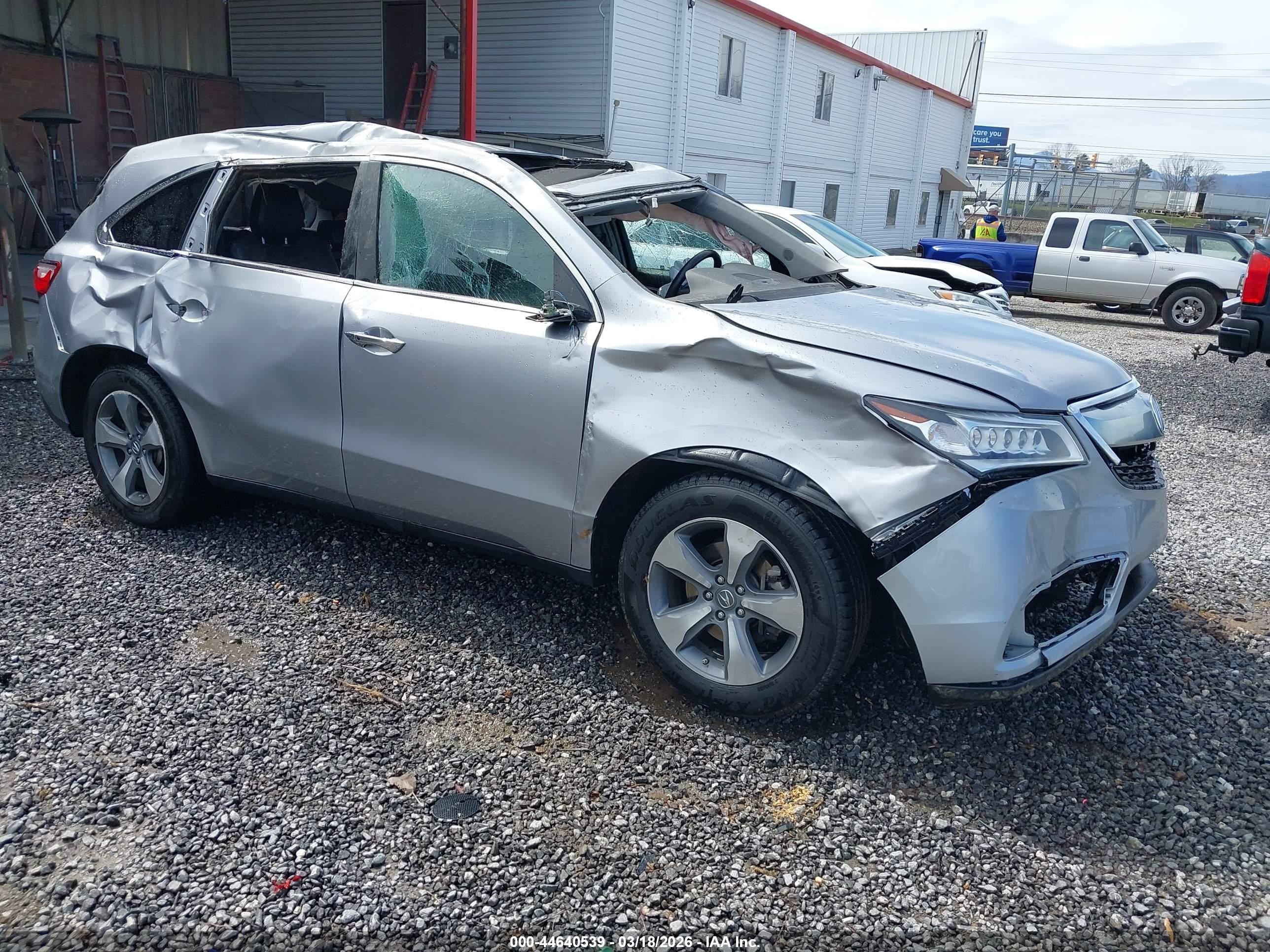 2016 Acura MDX, VIN 5FRYD4H25GB057146 — Опрокидывание