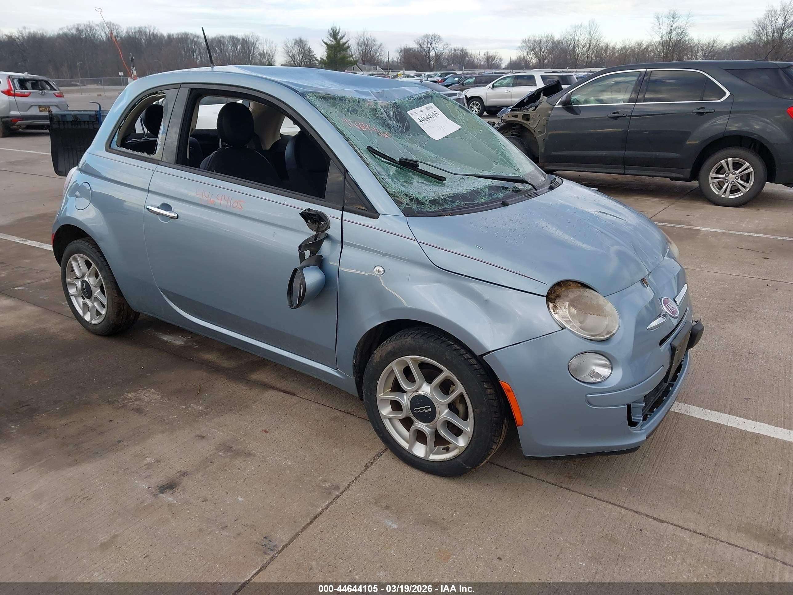 2015 FIAT 500 Pop, VIN 3C3CFFAR9FT549854 — Water / flood