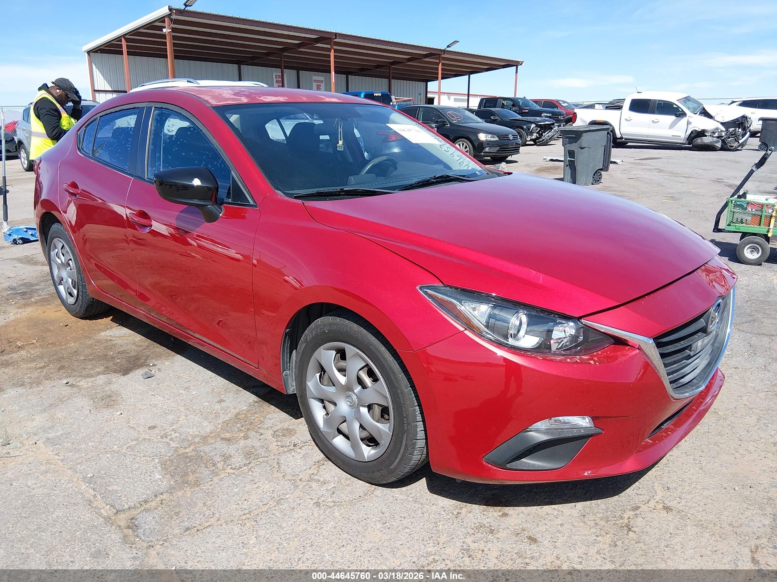 2015 Mazda 3 i SV, VIN JM1BM1T77F1231492 — Front end