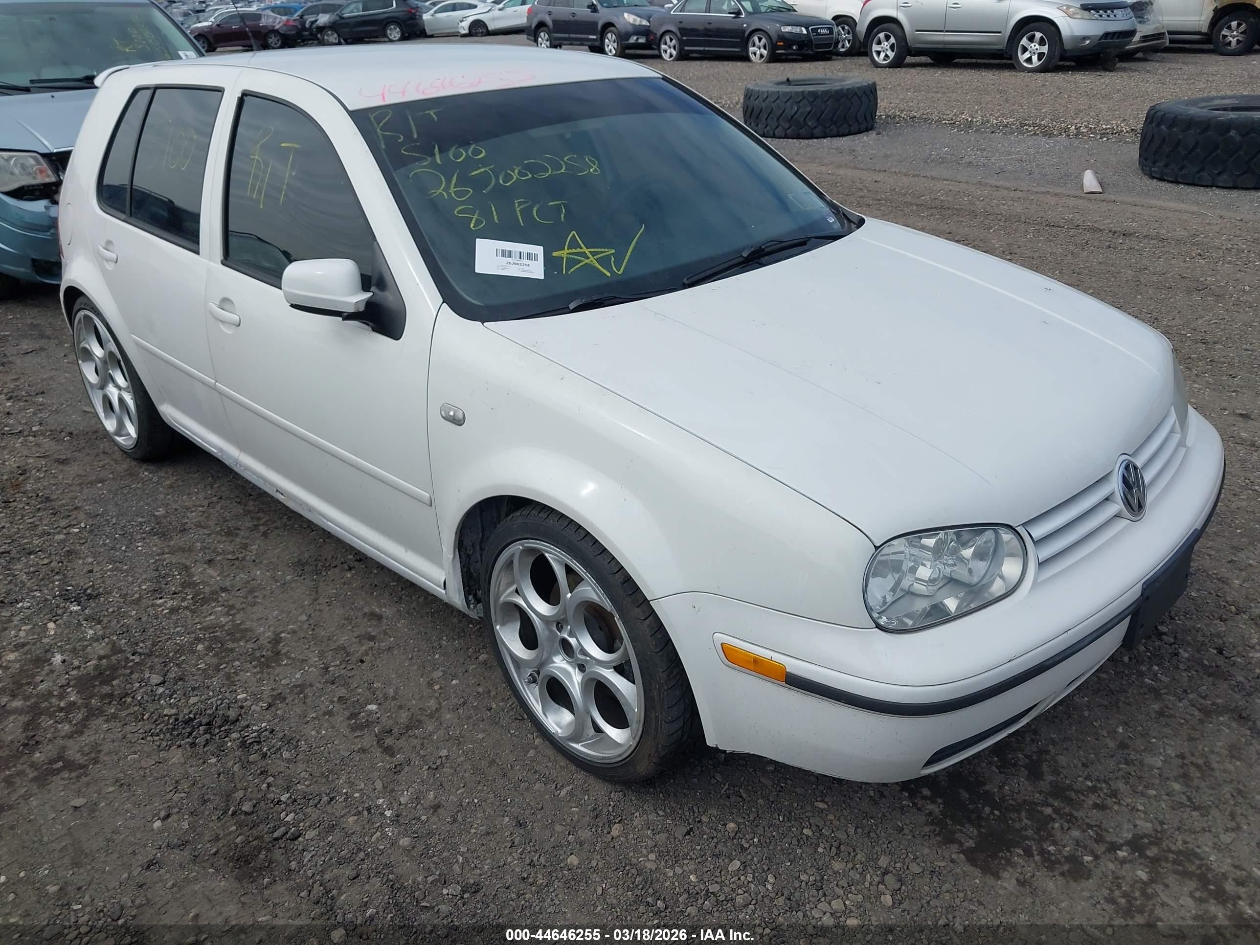 2002 Volkswagen Golf GLS, VIN 9BWGK61J524026128 — Front end