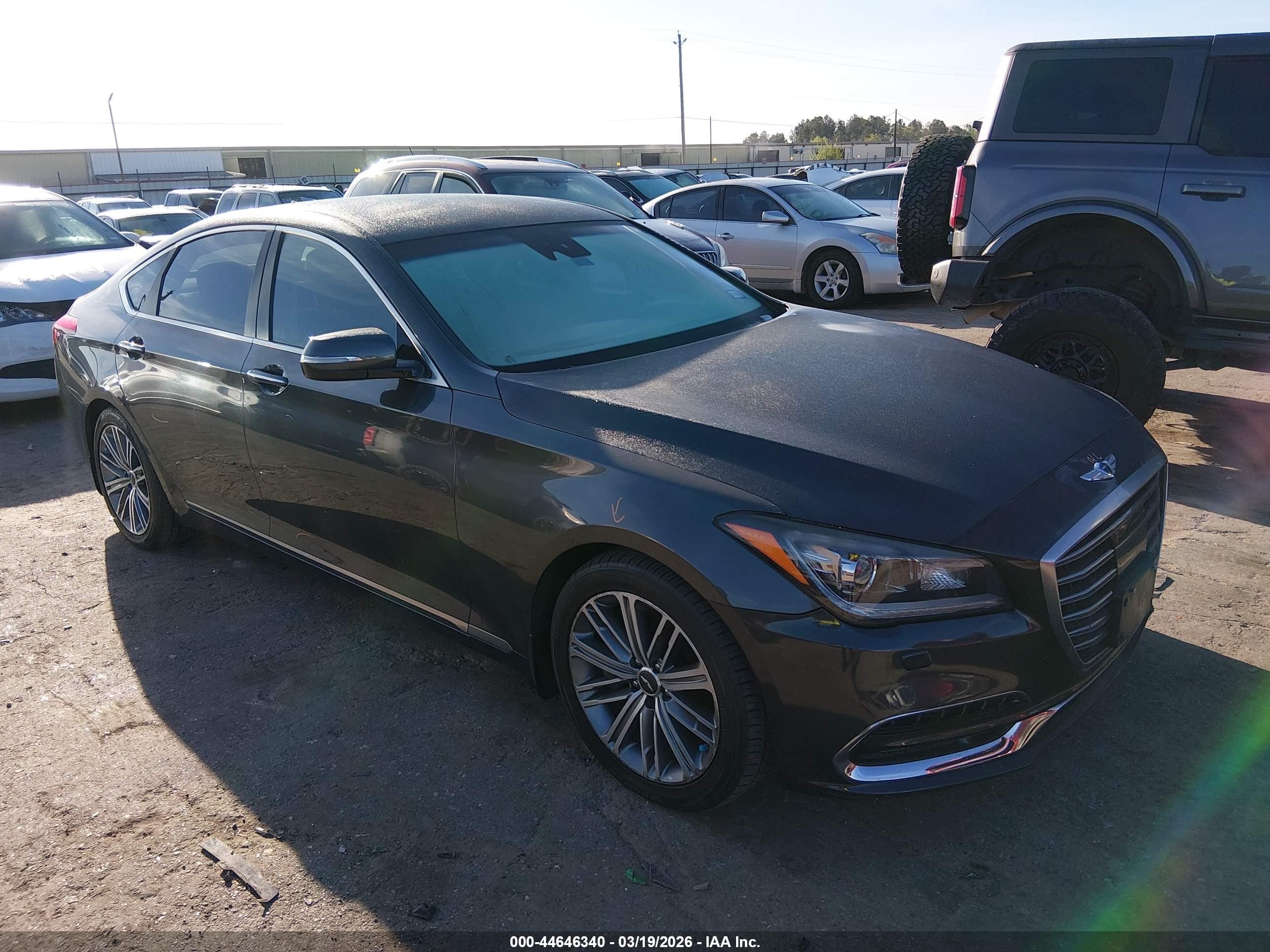 2018 Genesis G80 3.8L, VIN KMHGN4JE5JU245044 — Side