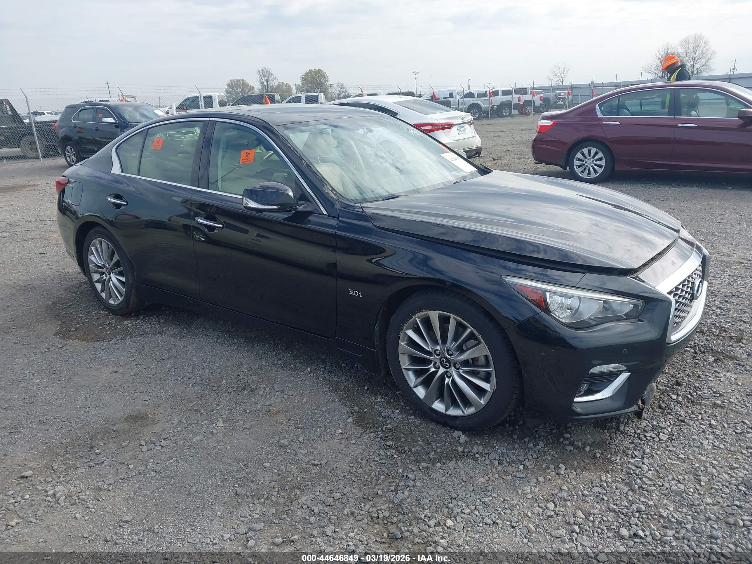 2018 Infiniti Q50 Luxe, VIN JN1EV7AP4JM366875 — Biohazard / chemical