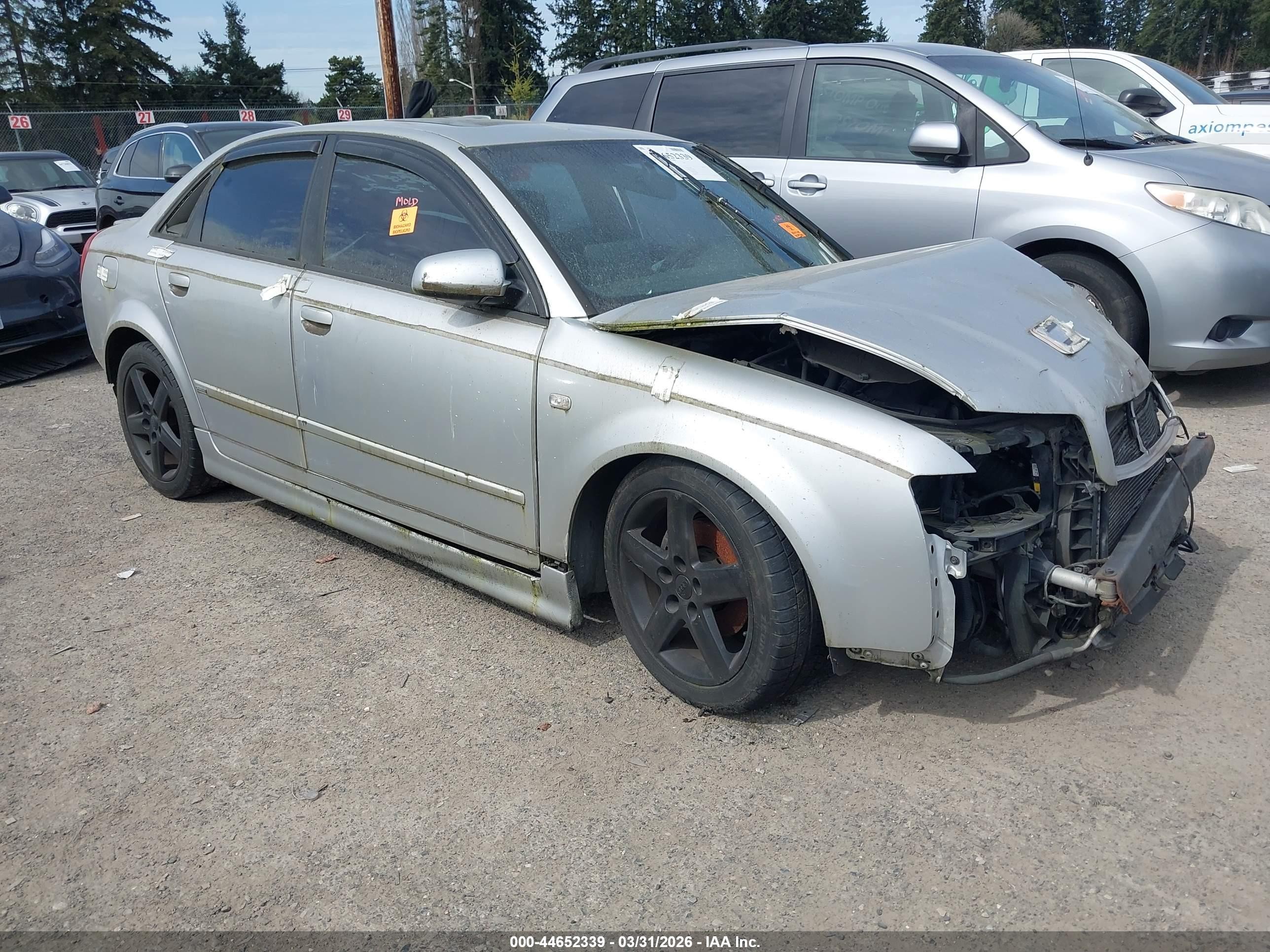 2002 Audi A4 1.8T, VIN WAULC68E52A313482 — Biohazard / chemical