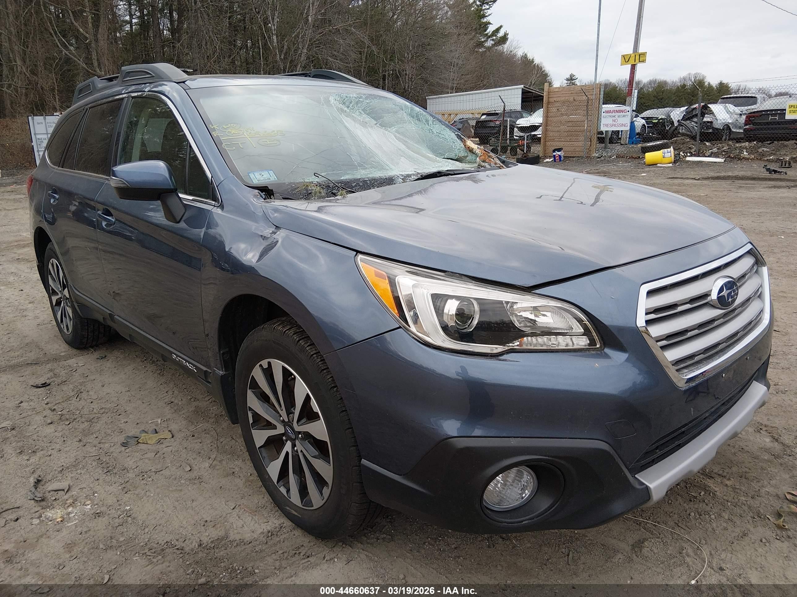 2015 Subaru Outback Limited, VIN 4S4BSANCXF3307609 — Storm