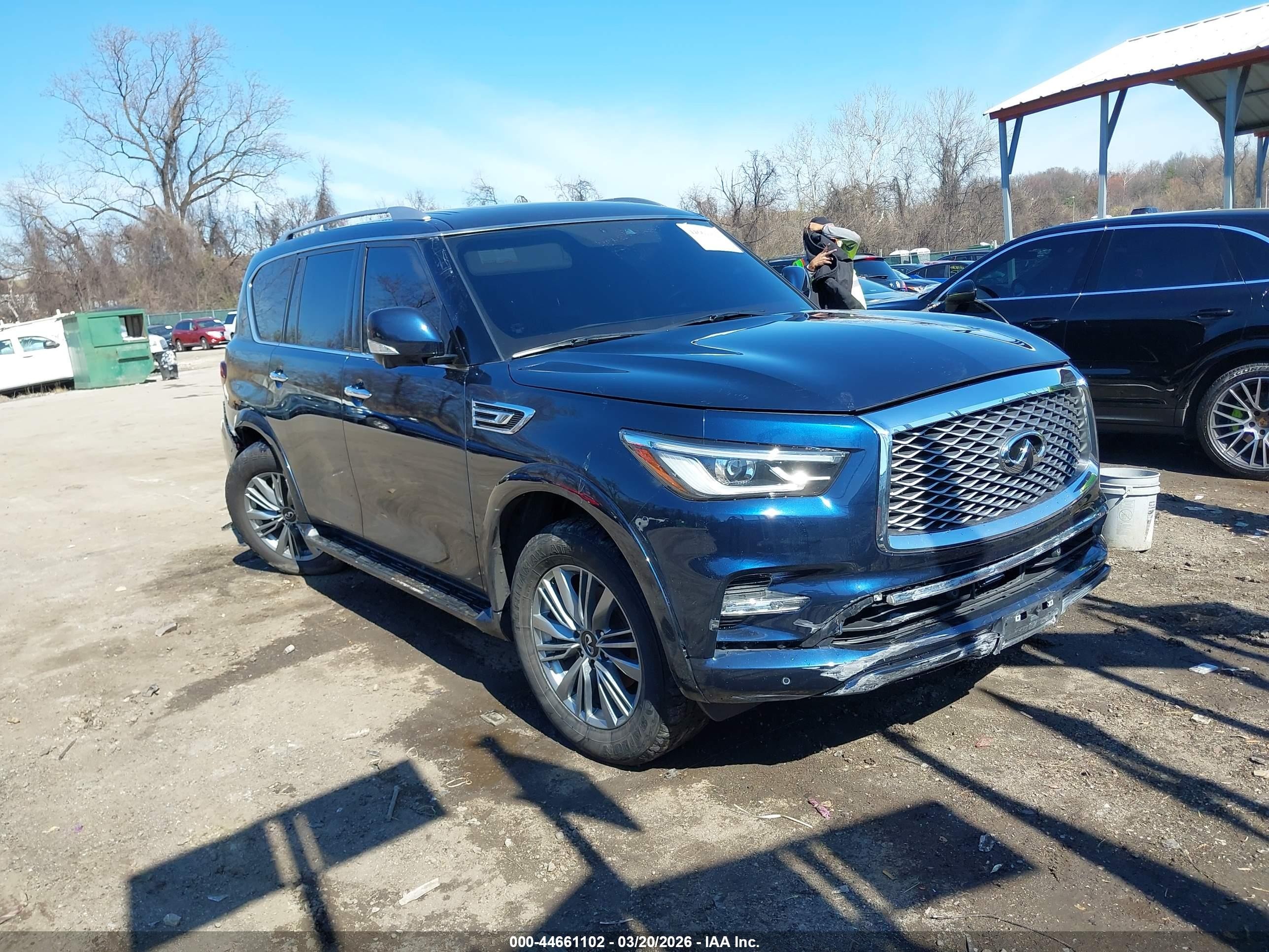 2021 Infiniti QX80 Luxe, VIN JN8AZ2AE6M9272266 — Rear end