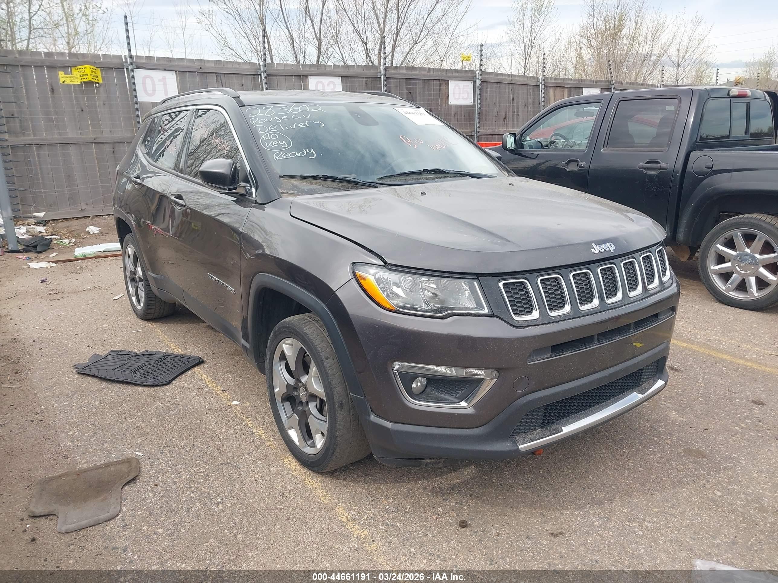 2018 Jeep Compass Limited, VIN 3C4NJDCBXJT283602 — Not stated