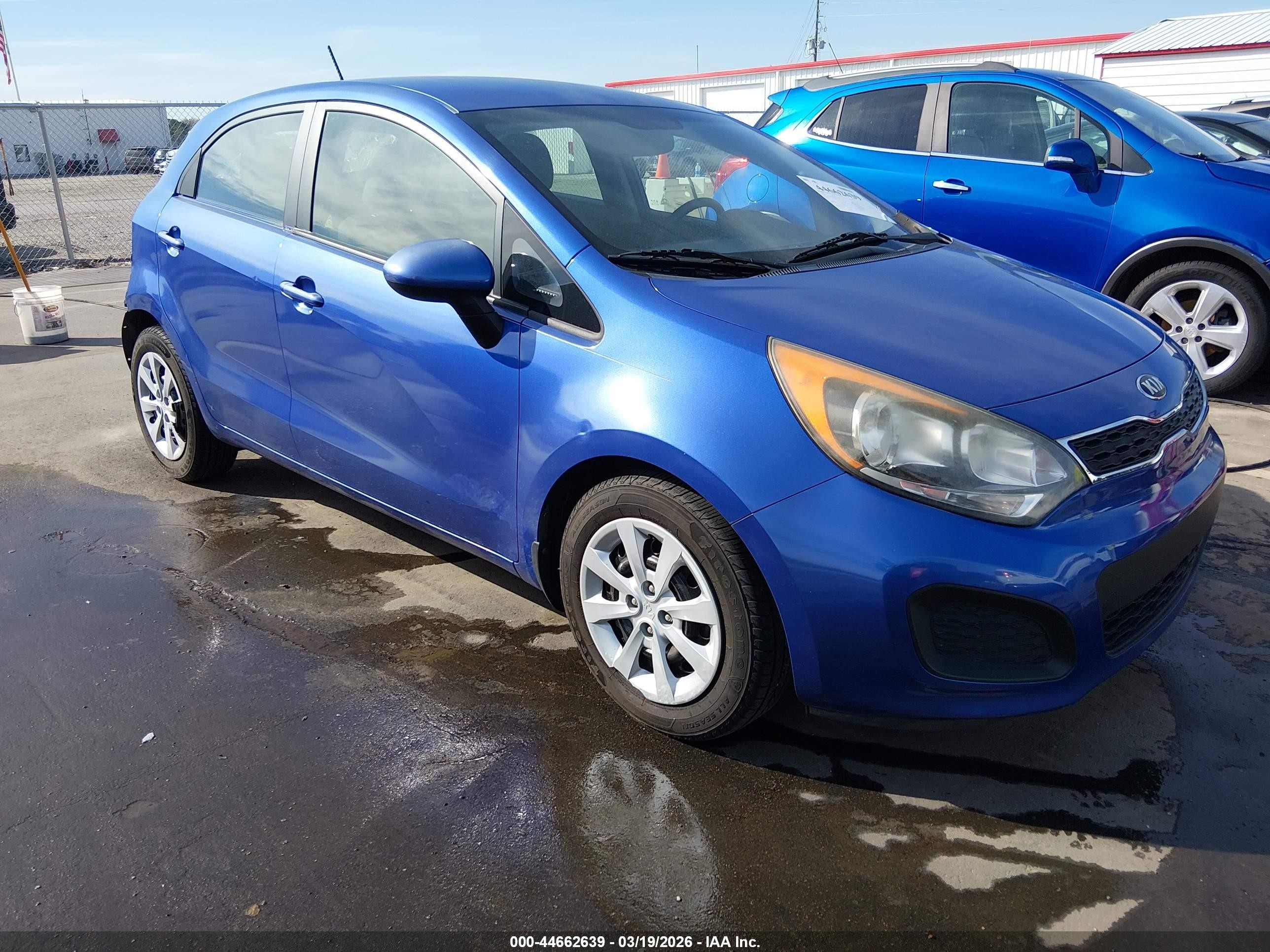 2013 Kia Rio EX, VIN KNADN5A33D6143923 — Rear end