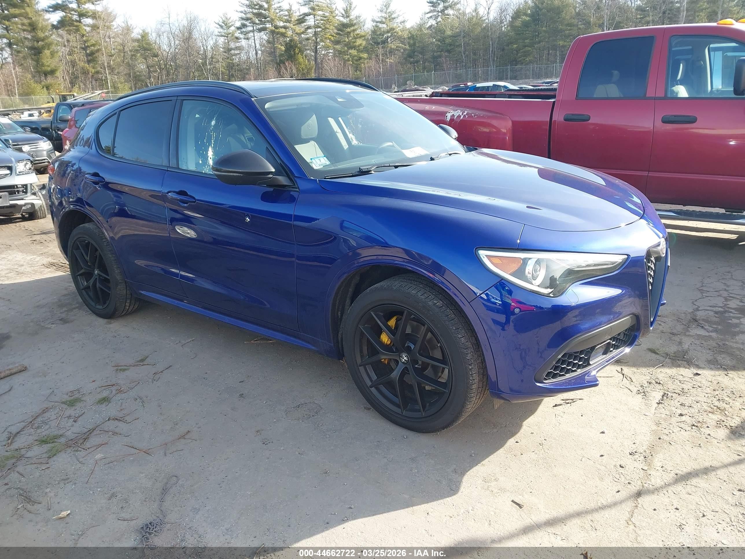 2021 Alfa Romeo Stelvio Ti, VIN ZASPAKBN9M7D14931 — Vandalism
