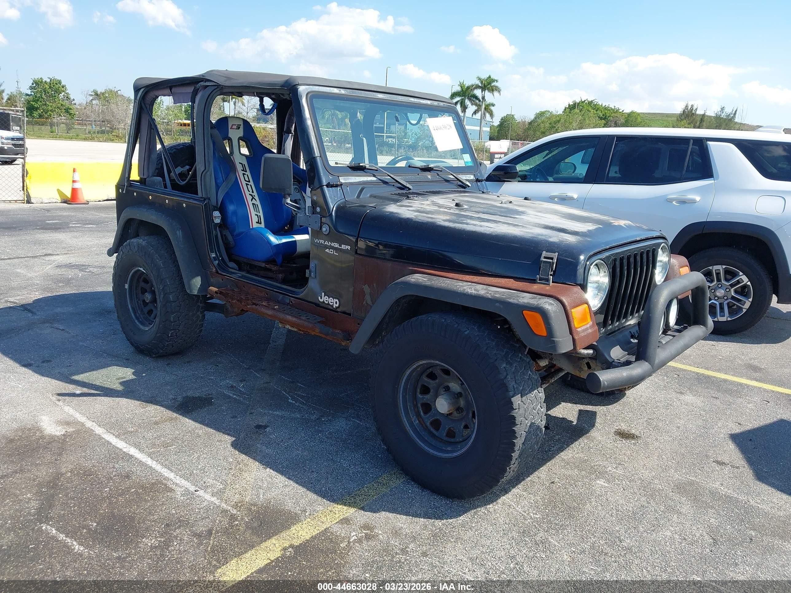 1997 Jeep Wrangler Sport, VIN 1J4FY19S8VP534336 — Stripped