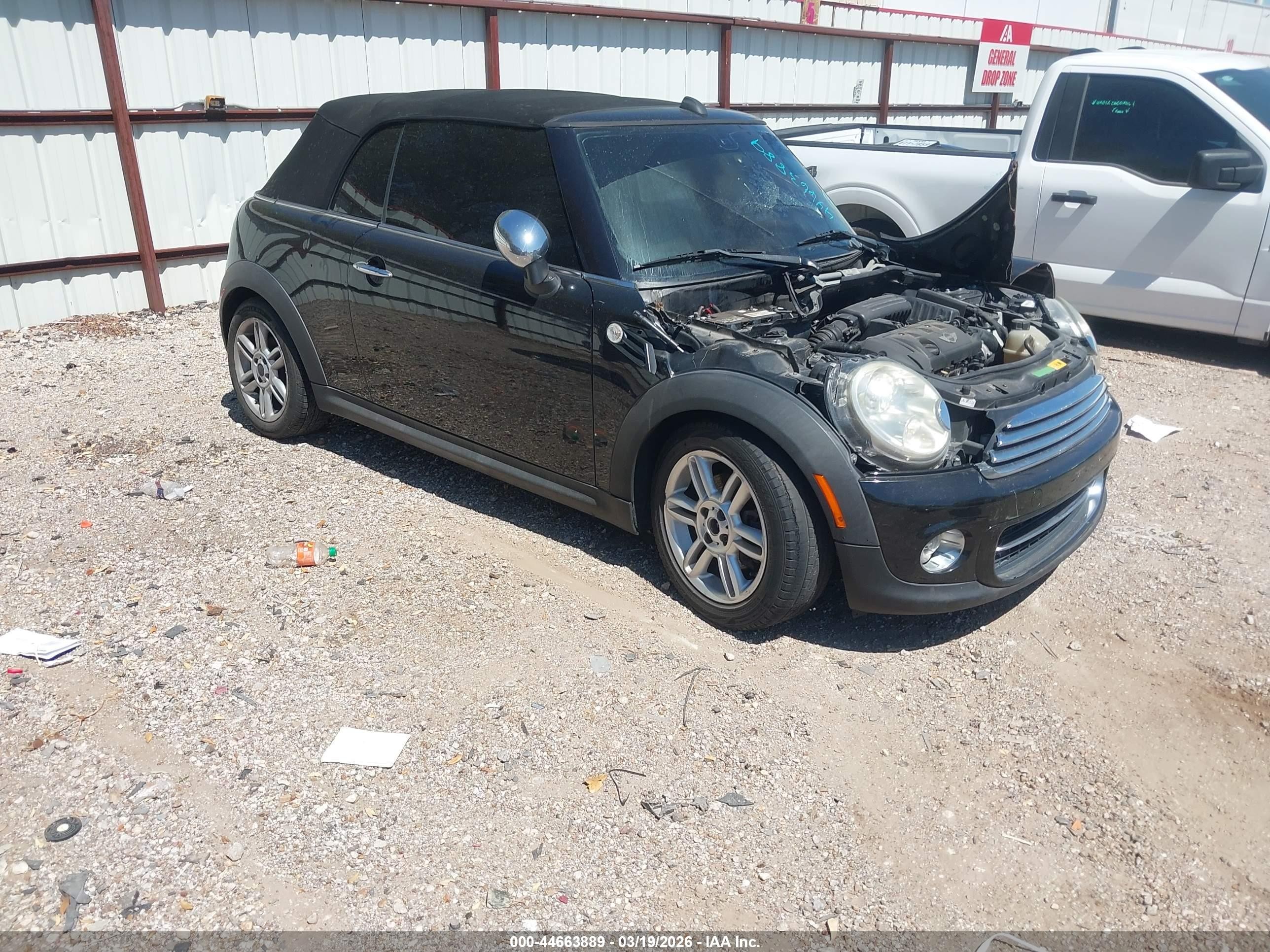 2011 MINI Convertible, VIN WMWZN3C52BTZ78340 — Interior fire