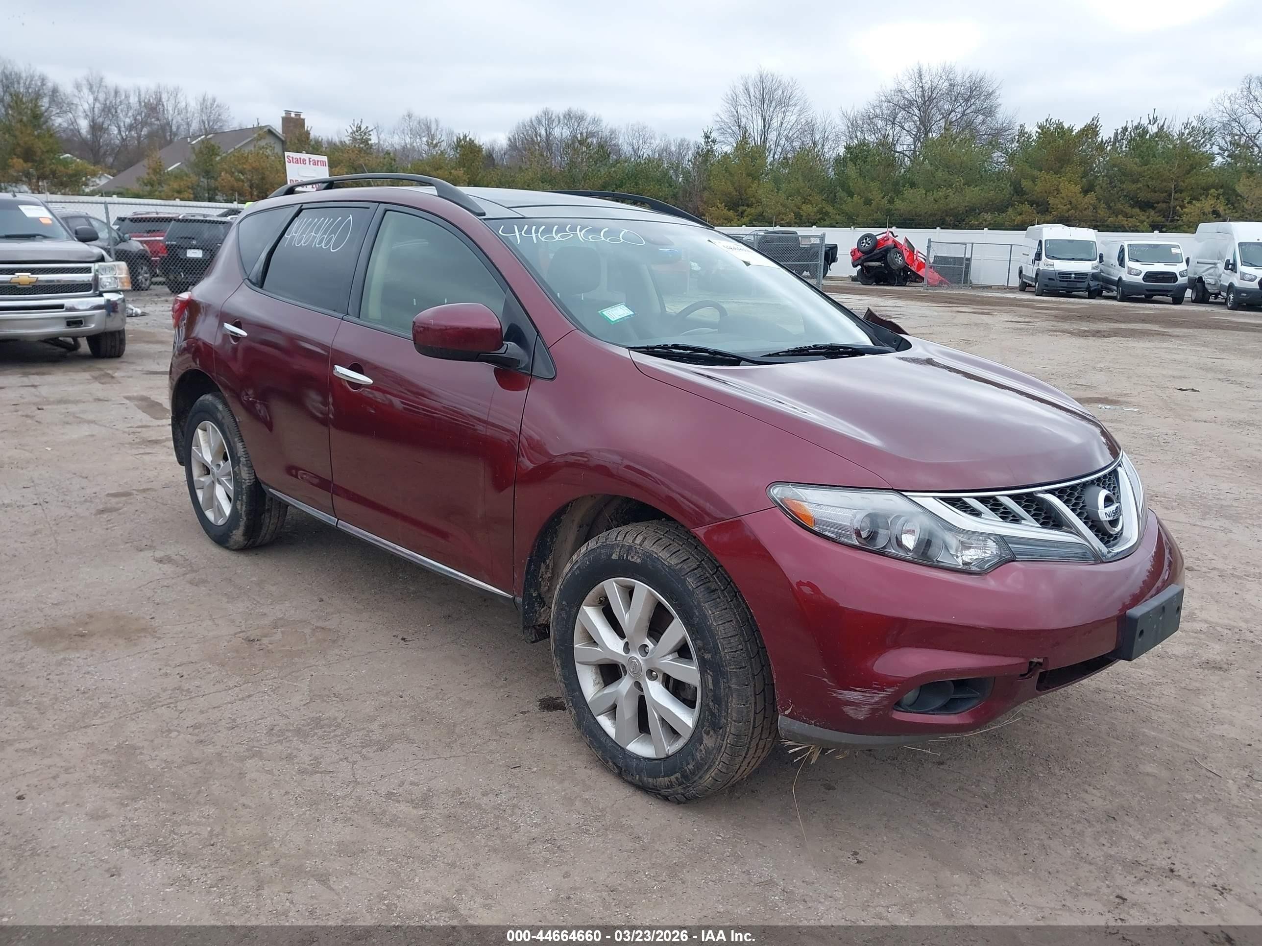 2012 Nissan Murano SL, VIN JN8AZ1MW4CW236834 — Front end