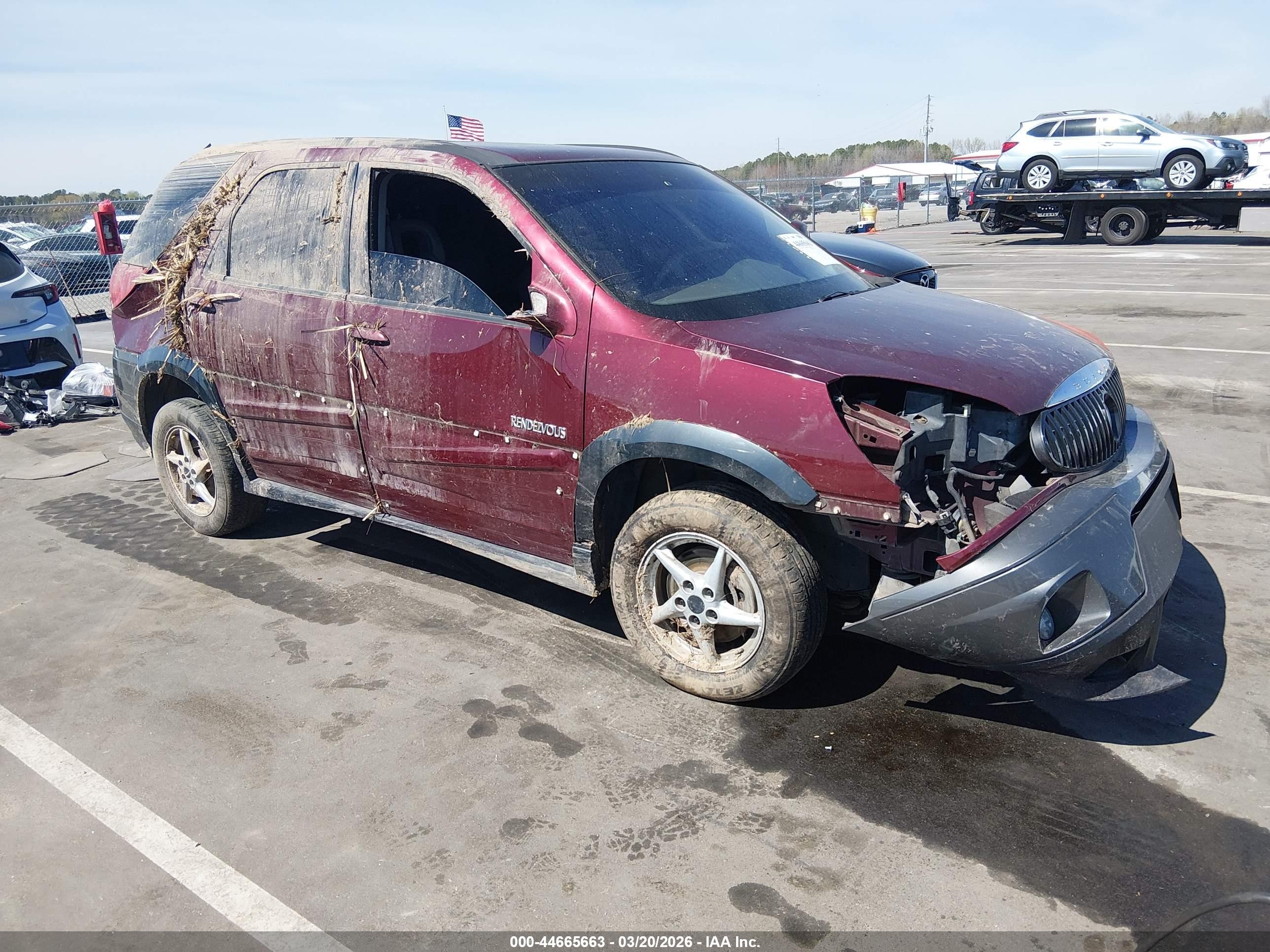 2002 Buick Rendezvous CXL, VIN 3G5DB03E82S523532 — Front end