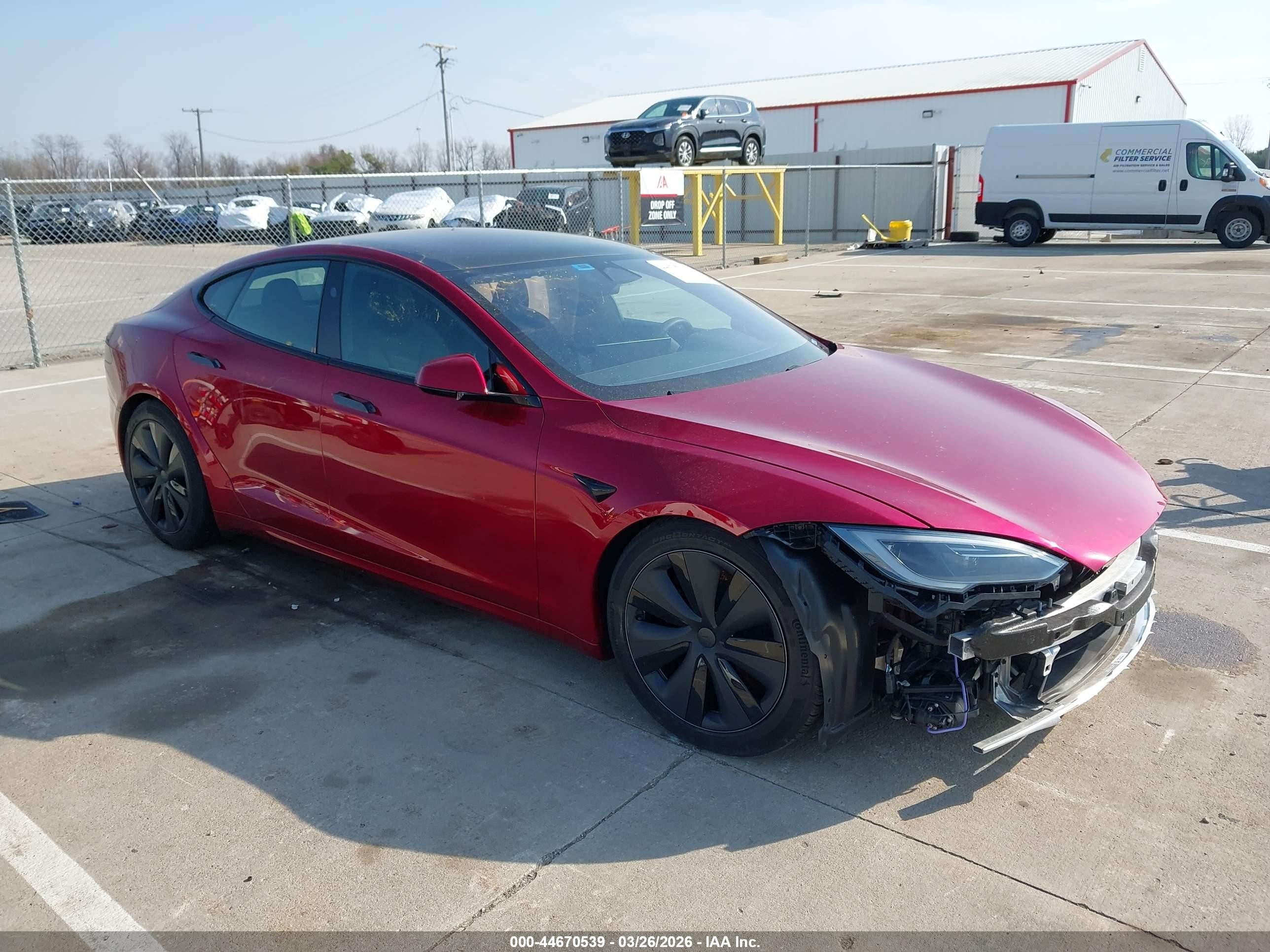 2025 Tesla Model S, VIN 5YJSA1E56SF551473 — Front end