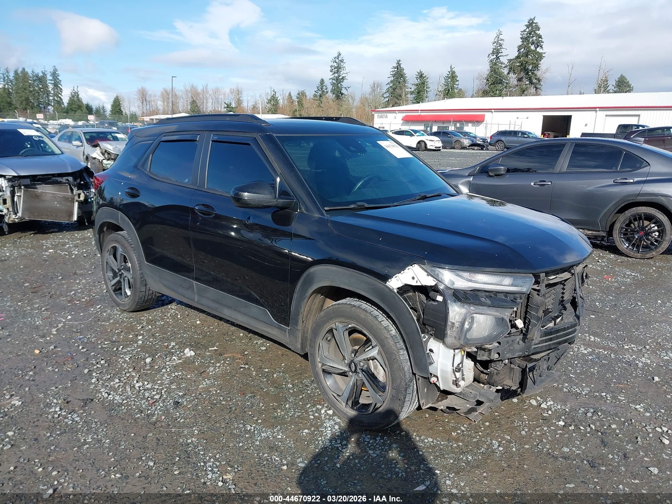 2022 Chevrolet TrailBlazer RS, VIN KL79MTSL6NB033887 — Front end