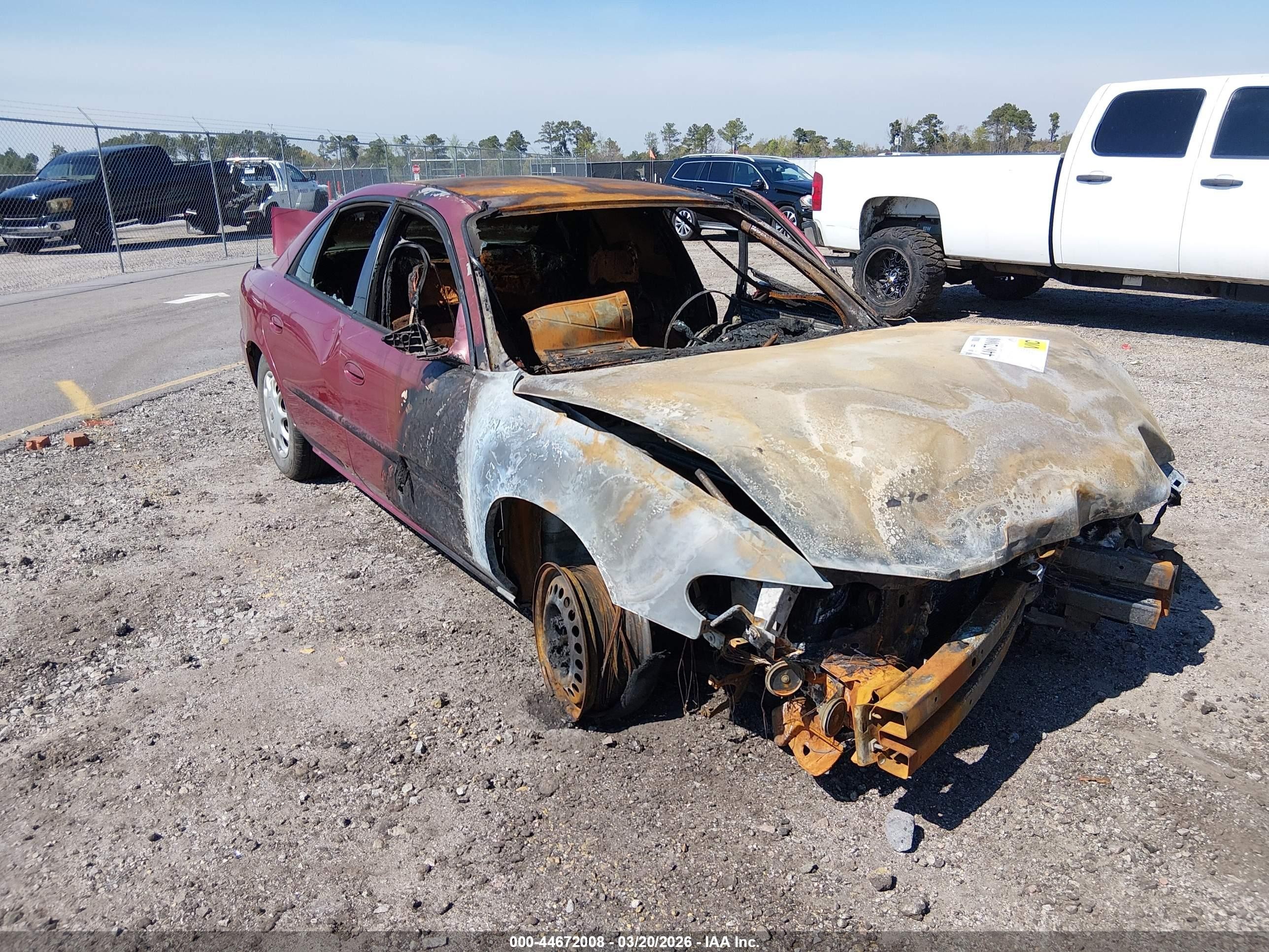 2003 Buick Century Custom, VIN 2G4WS52J431188467 — Engine fire