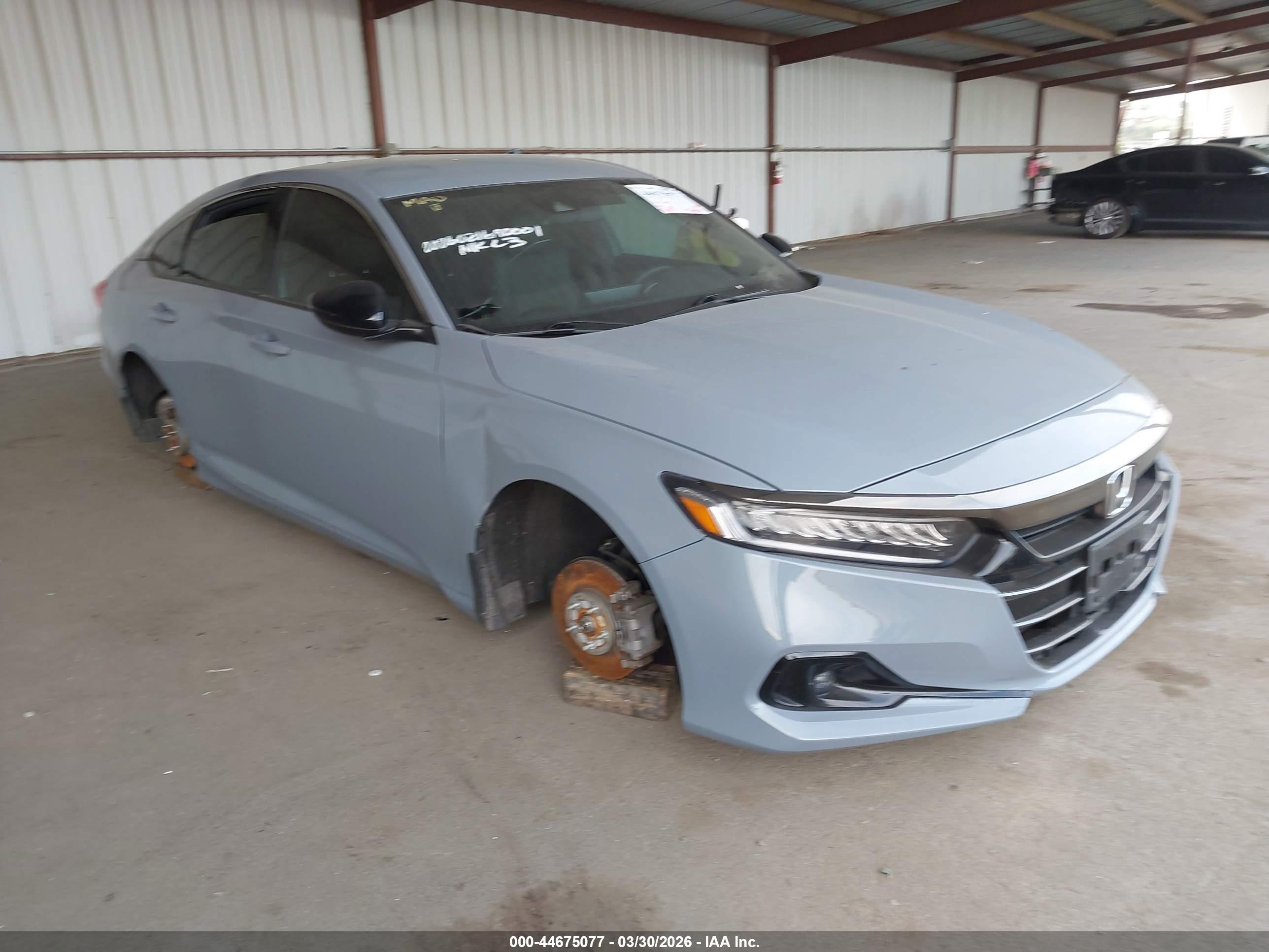 2022 Honda Accord Sport, VIN 1HGCV1F31NA074987 — Theft recovery