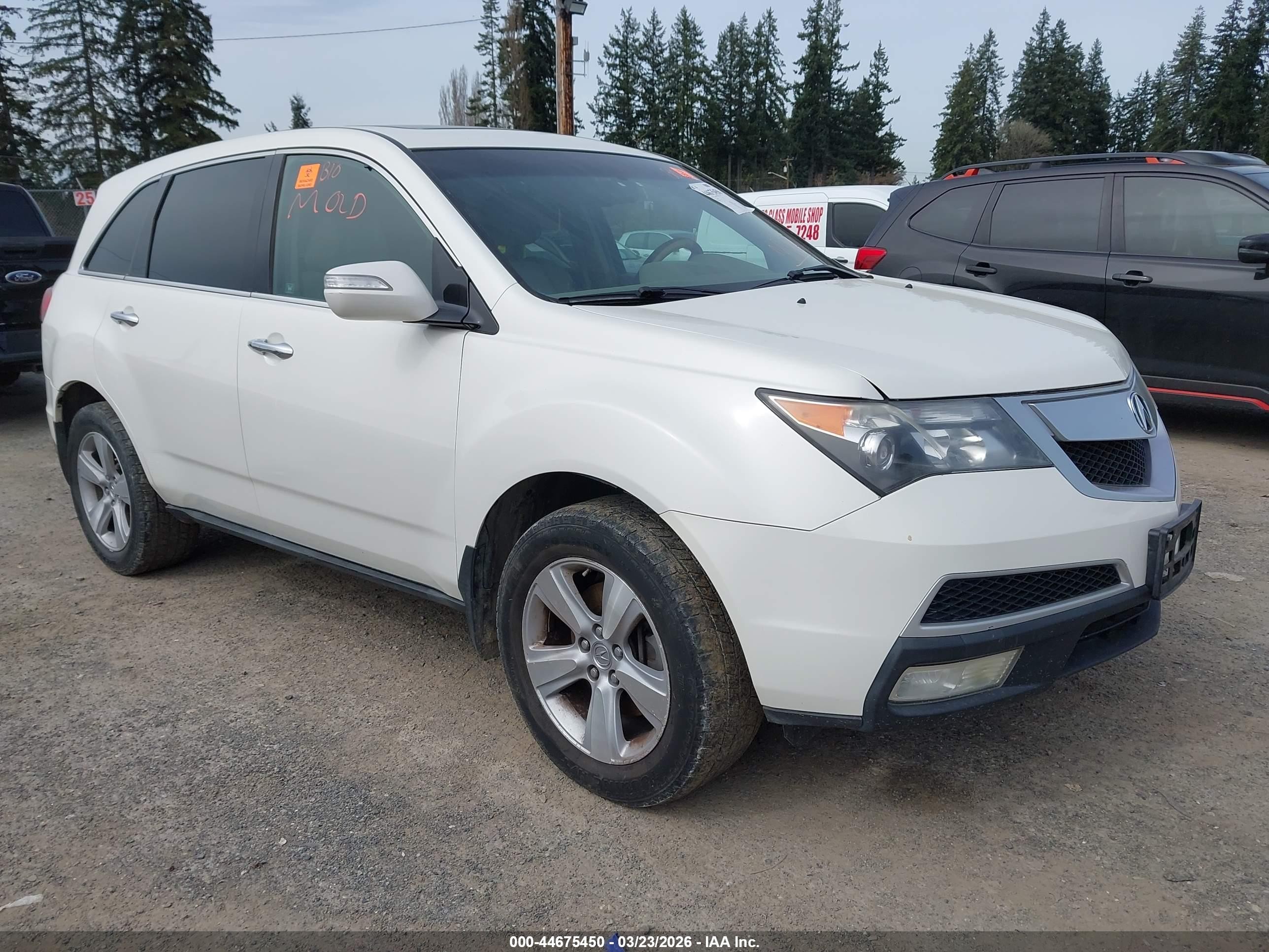 2011 Acura MDX Technology, VIN 2HNYD2H46BH505320 — Biohazard / chemical