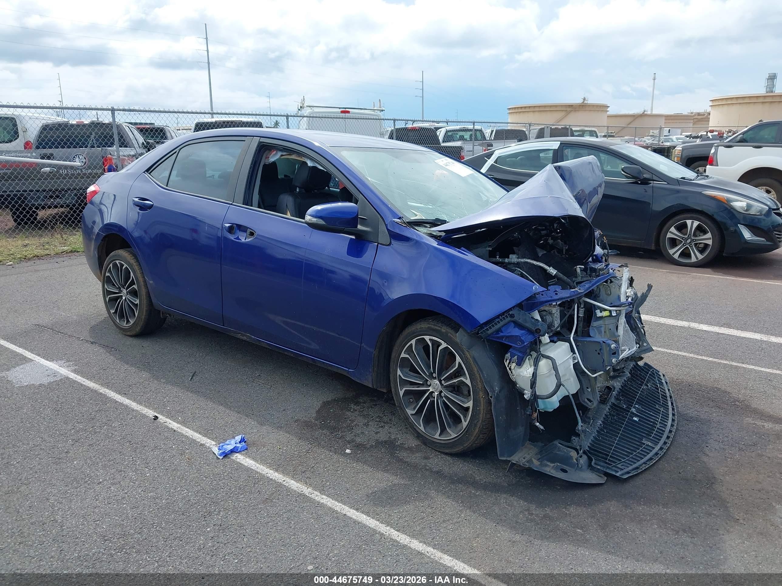 2016 Toyota Corolla S Plus, VIN 5YFBURHE4GP488144 — Front end