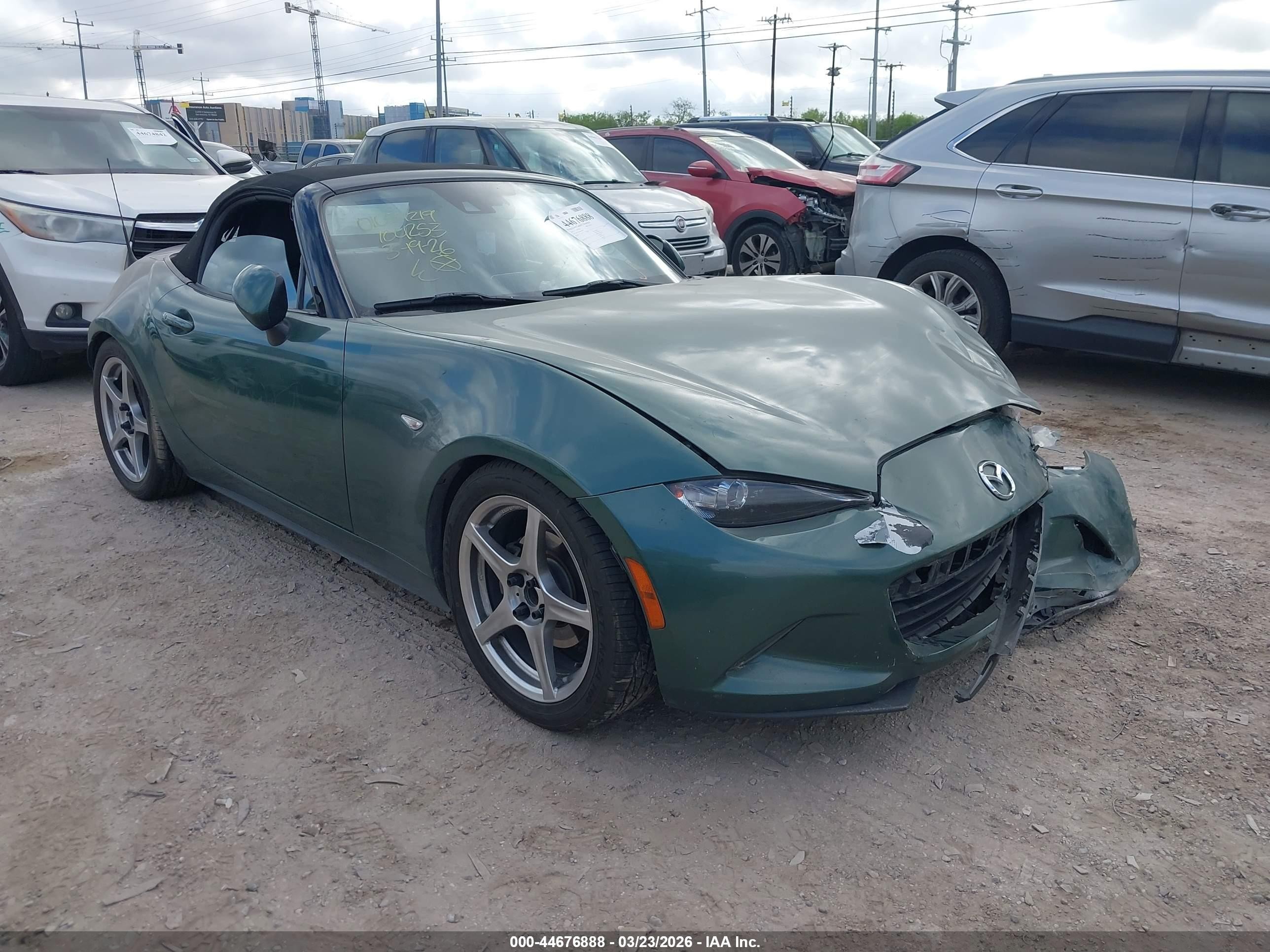 2016 Mazda MX-5 Miata Grand Touring, VIN JM1NDAD78G0104253 — Undercarriage
