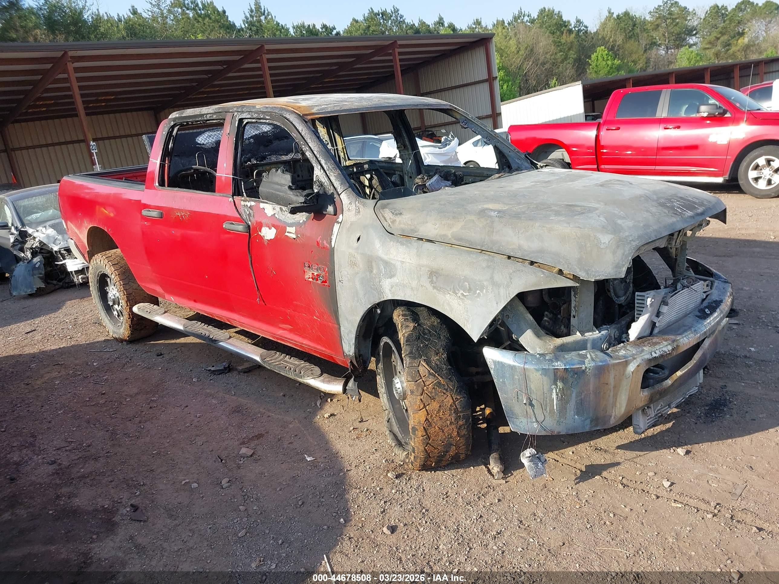 2012 Ram 2500 ST, VIN 3C6UD5CL1CG287879 — Interior fire