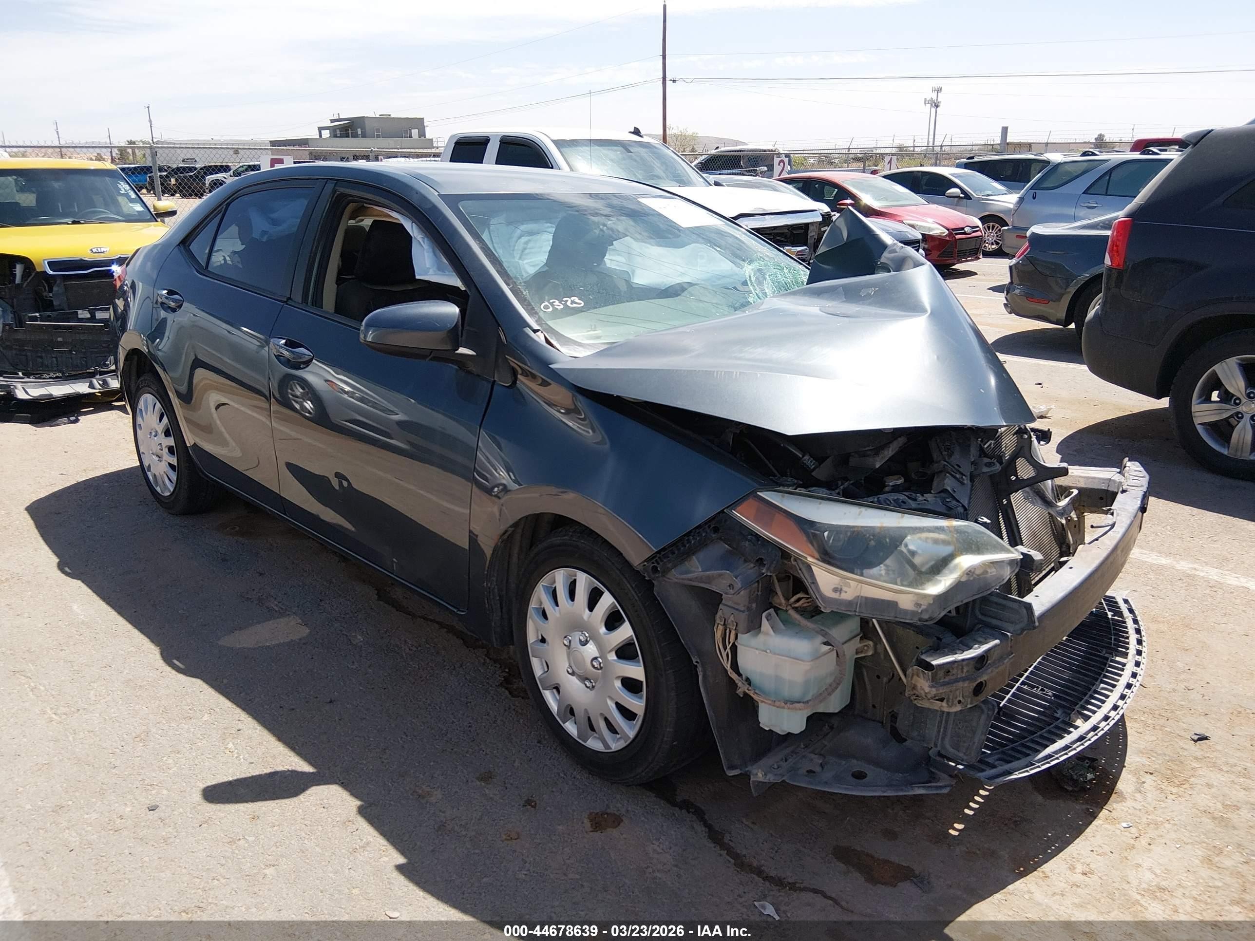 2014 Toyota Corolla L, VIN 5YFBURHE3EP169041 — Biohazard / chemical