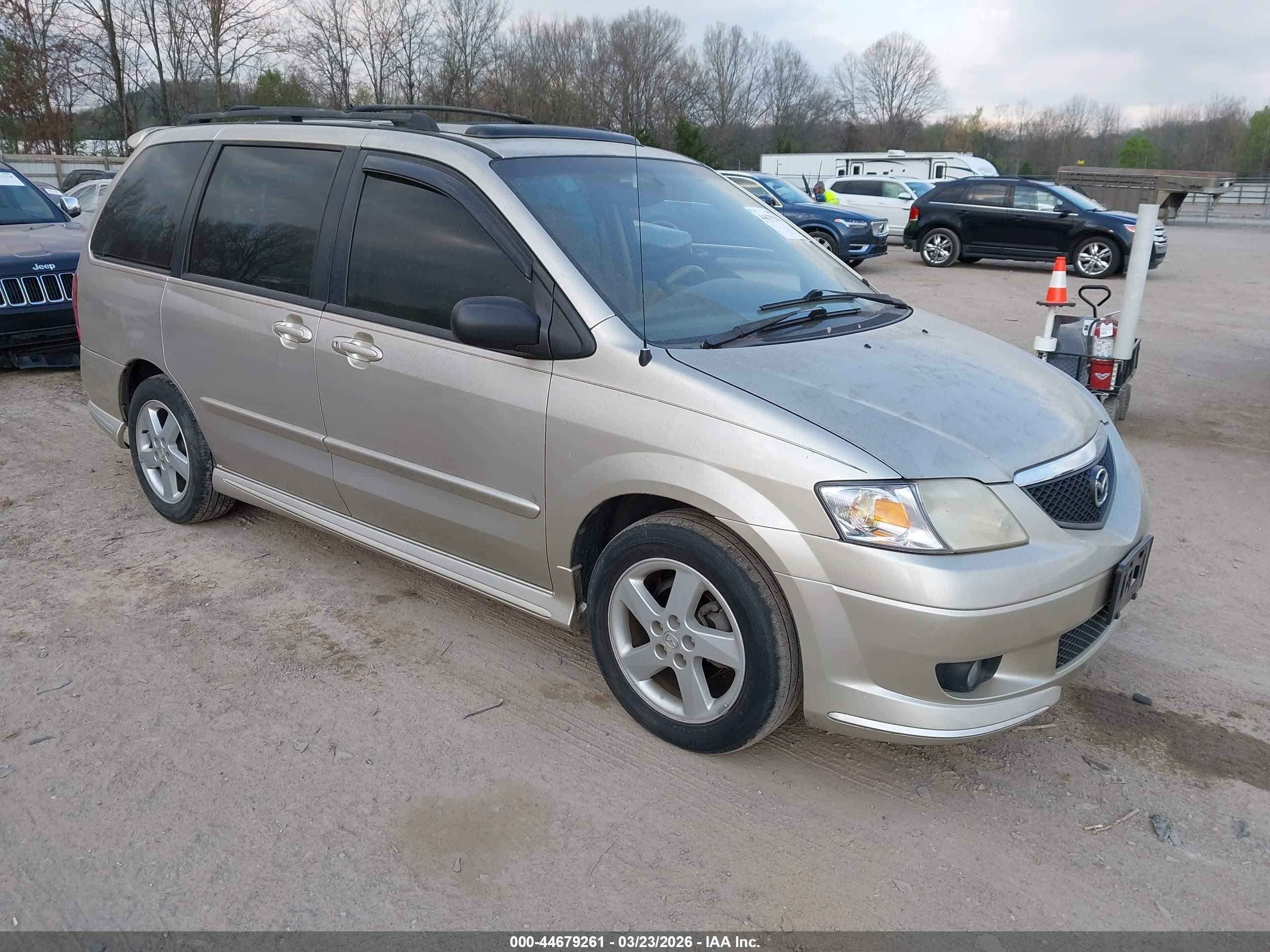 2003 Mazda MPV LX, VIN JM3LW28J330376255 — Rear end
