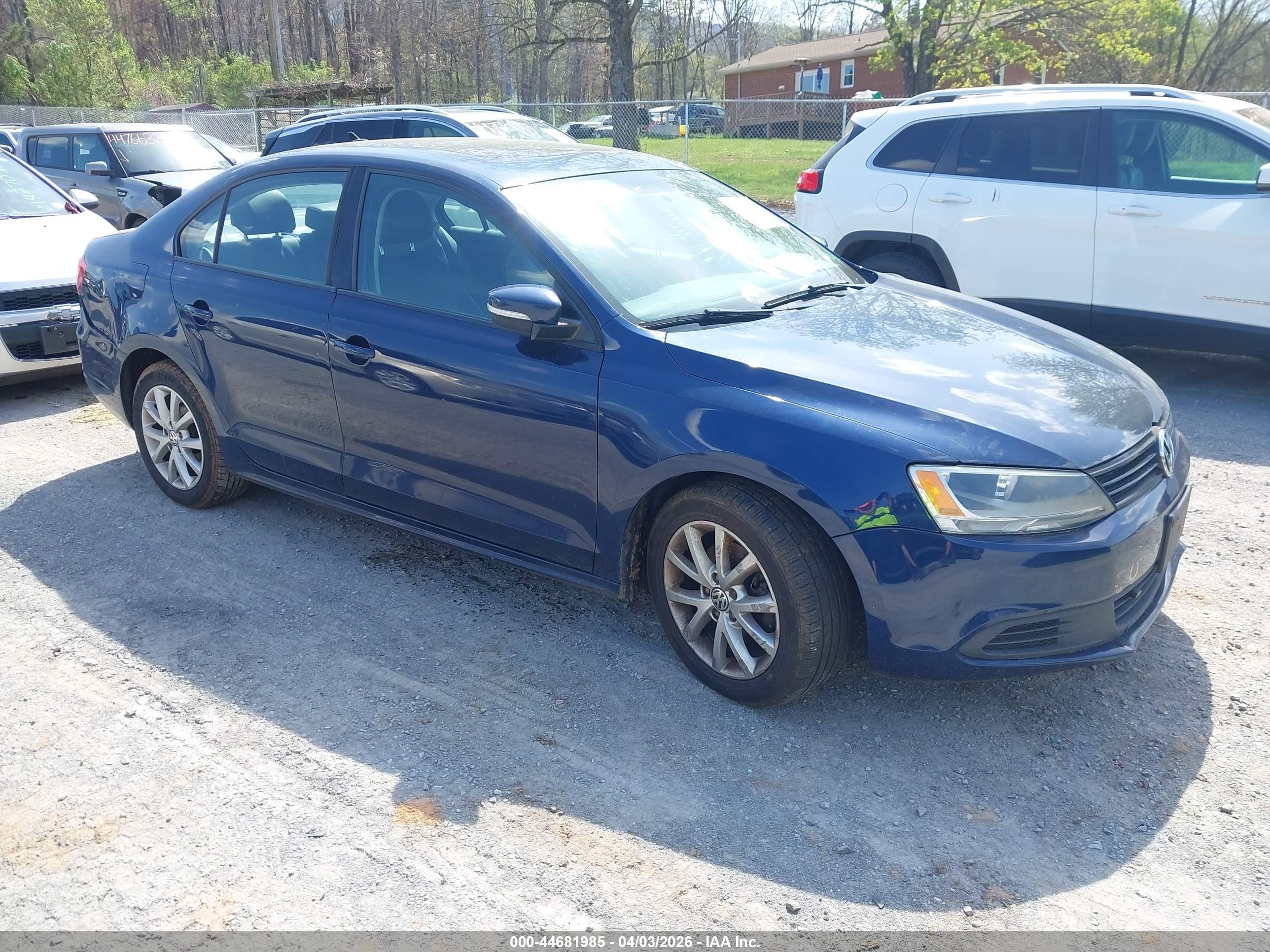 2012 Volkswagen Jetta SE, VIN 3VWDX7AJ1CM452129 — Repossession