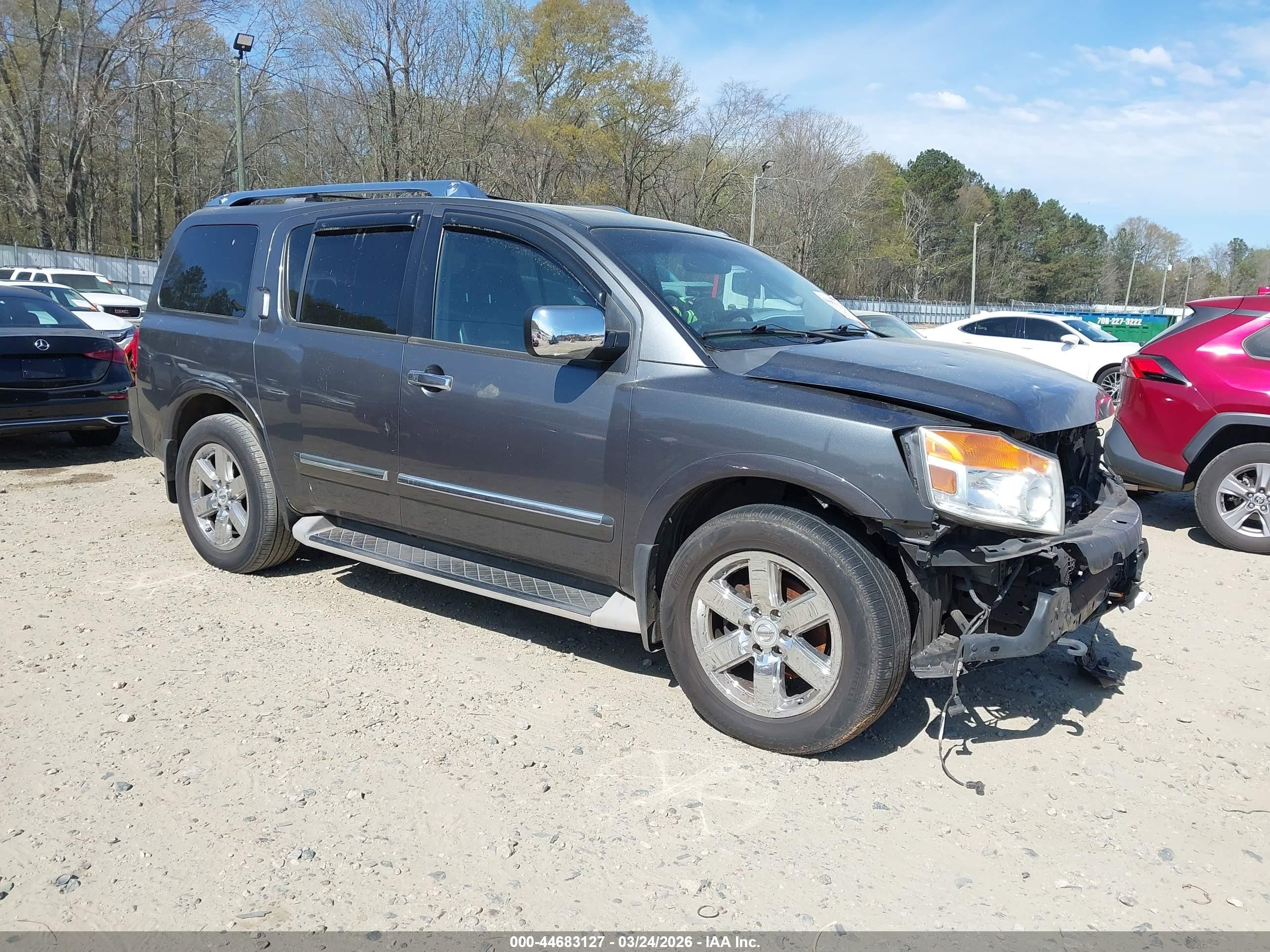 2011 Nissan Armada SV, VIN 5N1BA0ND8BN624423 — Front end