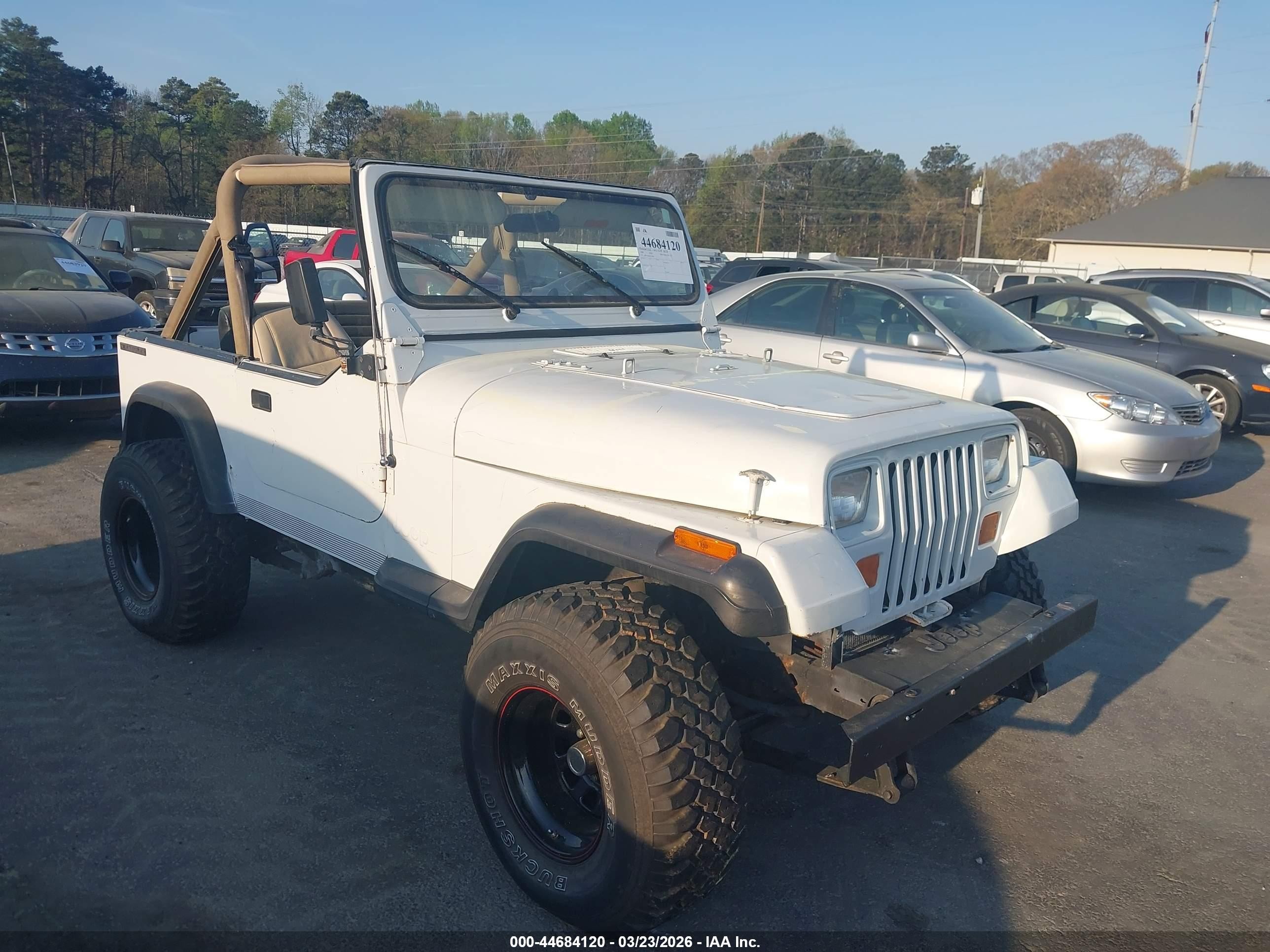 1989 Jeep Wrangler S, VIN 2J4FY19E8KJ139589 — Repossession