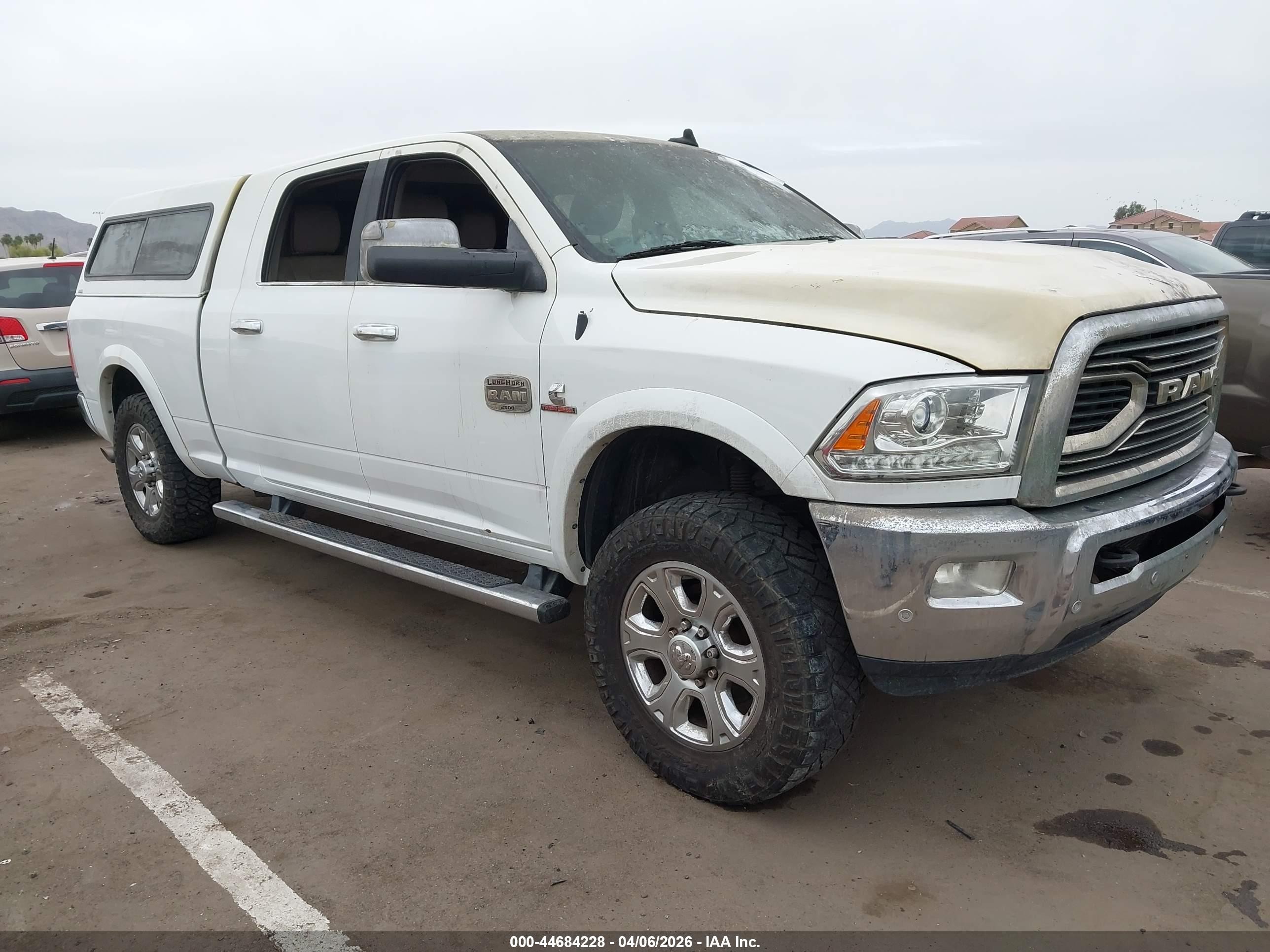2018 Ram 2500 Longhorn, VIN 3C6UR5PL0JG382572 — Engine fire
