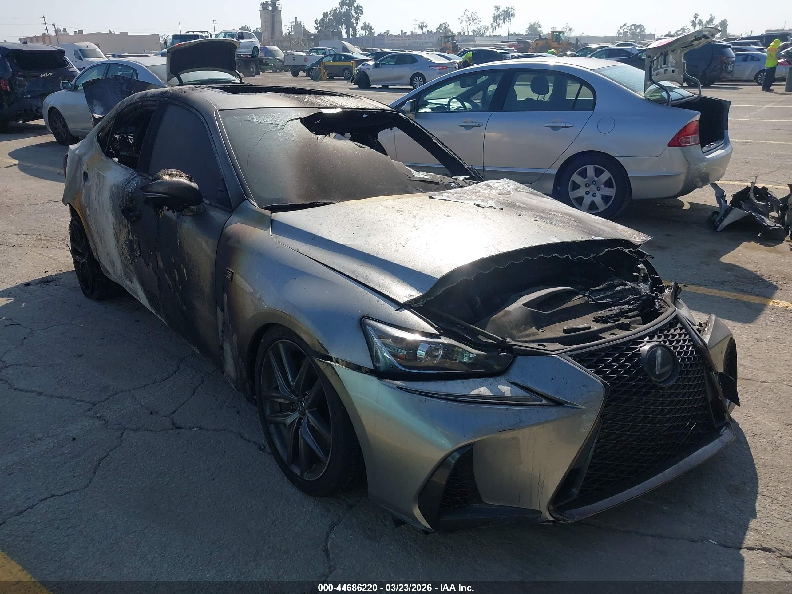 2017 Lexus IS 200t, VIN JTHBA1D25H5041891 — Burn