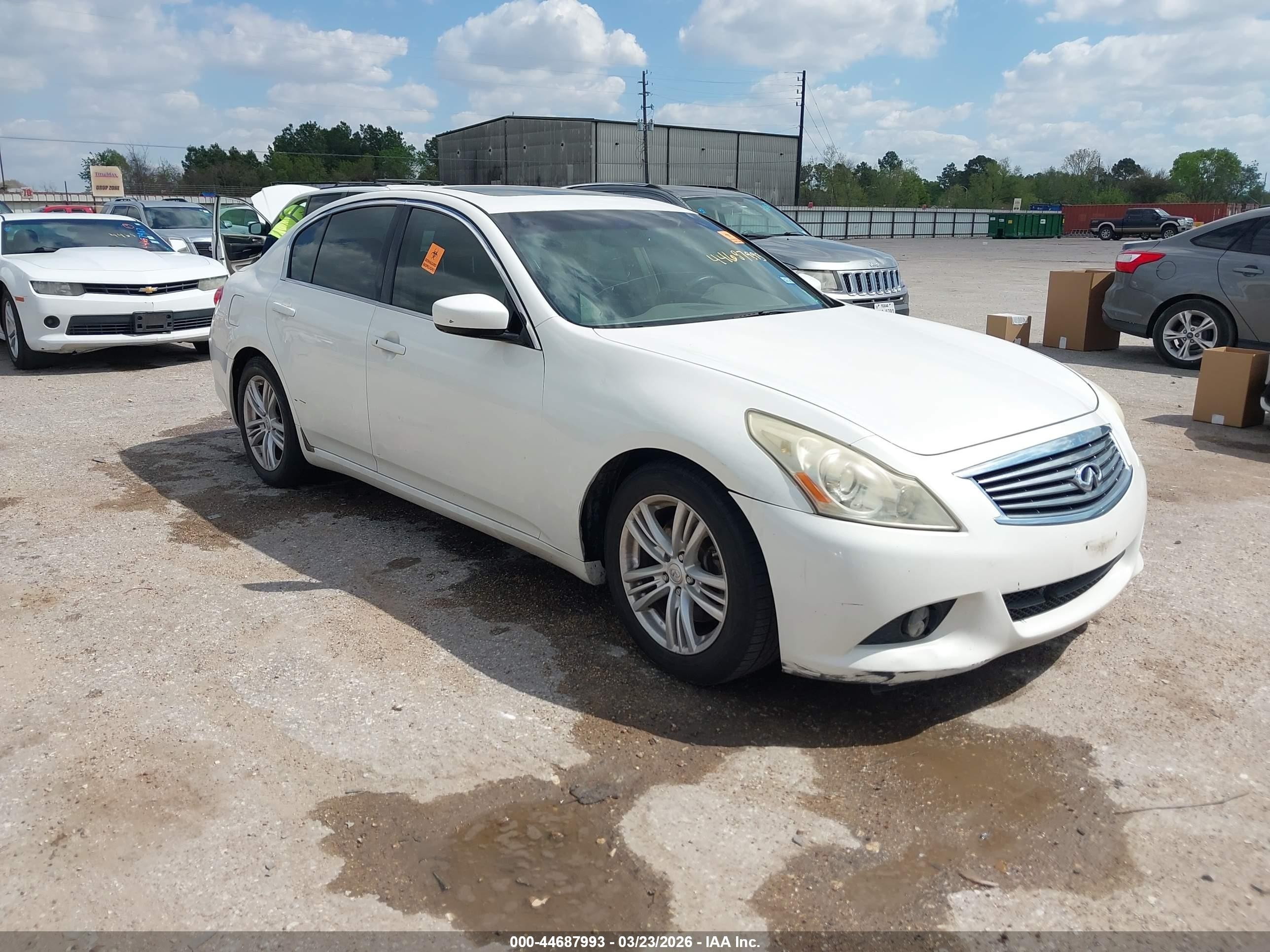 2013 Infiniti G37 Journey, VIN JN1CV6AP5DM711532 — Biohazard / chemical