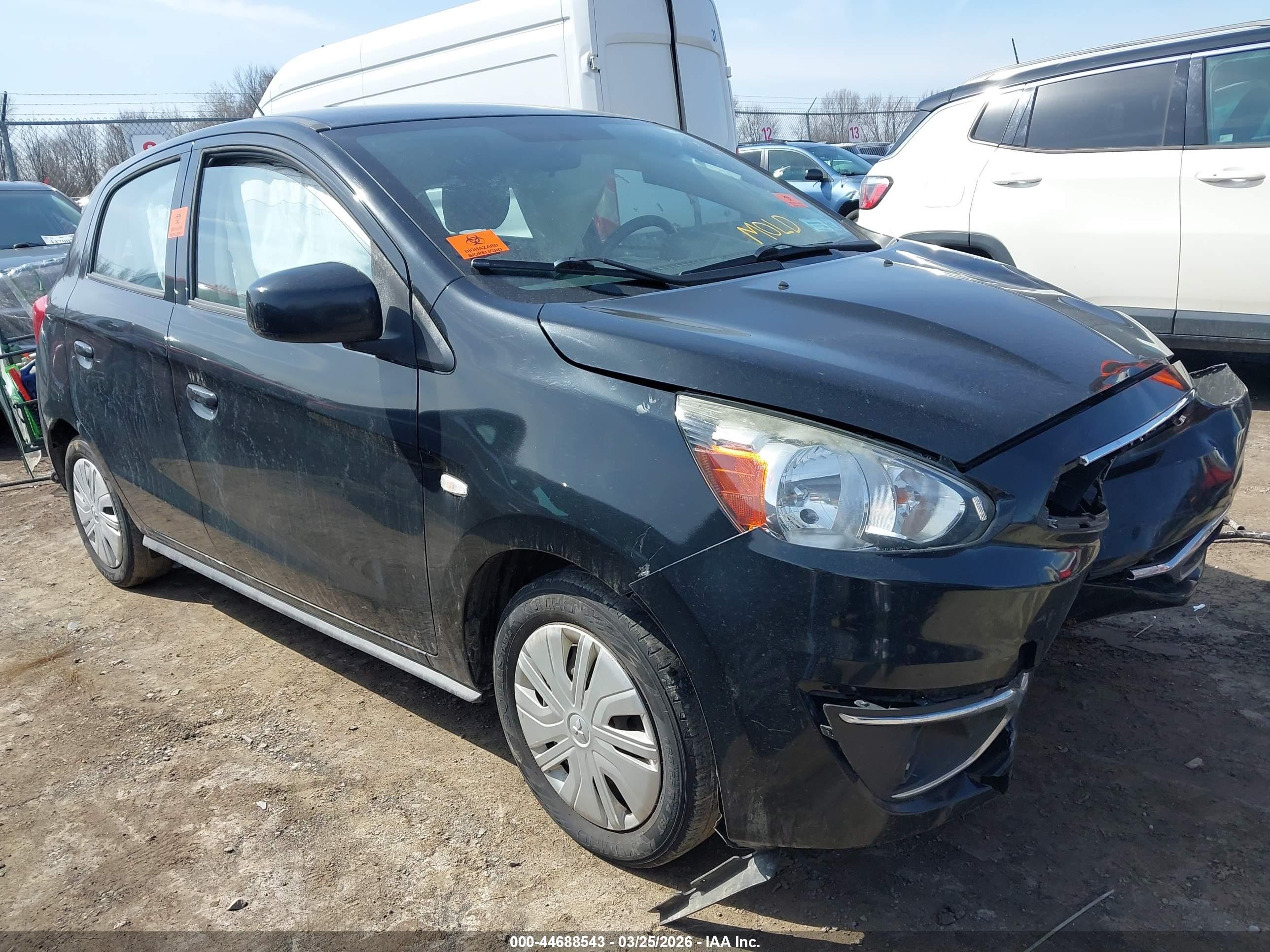 2017 Mitsubishi Mirage ES, VIN ML32A3HJ5HH007420 — Biohazard / chemical